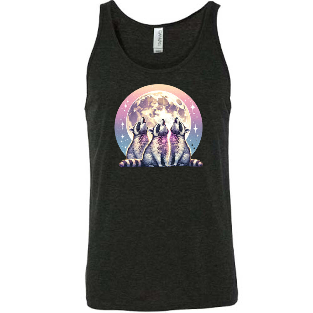 Stylish Raccoon Moon Graphic T-Shirt for Men & Women - Perfect for Casual Wear, Outdoor Adventures, and Animal Lover Gifts
