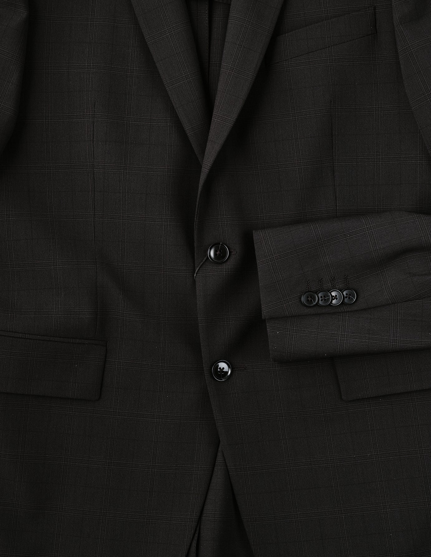 Slim Fit Essential Black Checkered Blazer for Men - Perfect for Business Meetings, Weddings & Formal Events