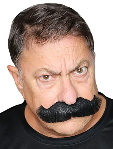 Self Adhesive Fake Mustache Costume Accessory - Novelty False Facial Hair for Adults (Rocking Grandpa Style) | Perfect for Halloween, Cosplay, Themed Parties & Comedy Performances