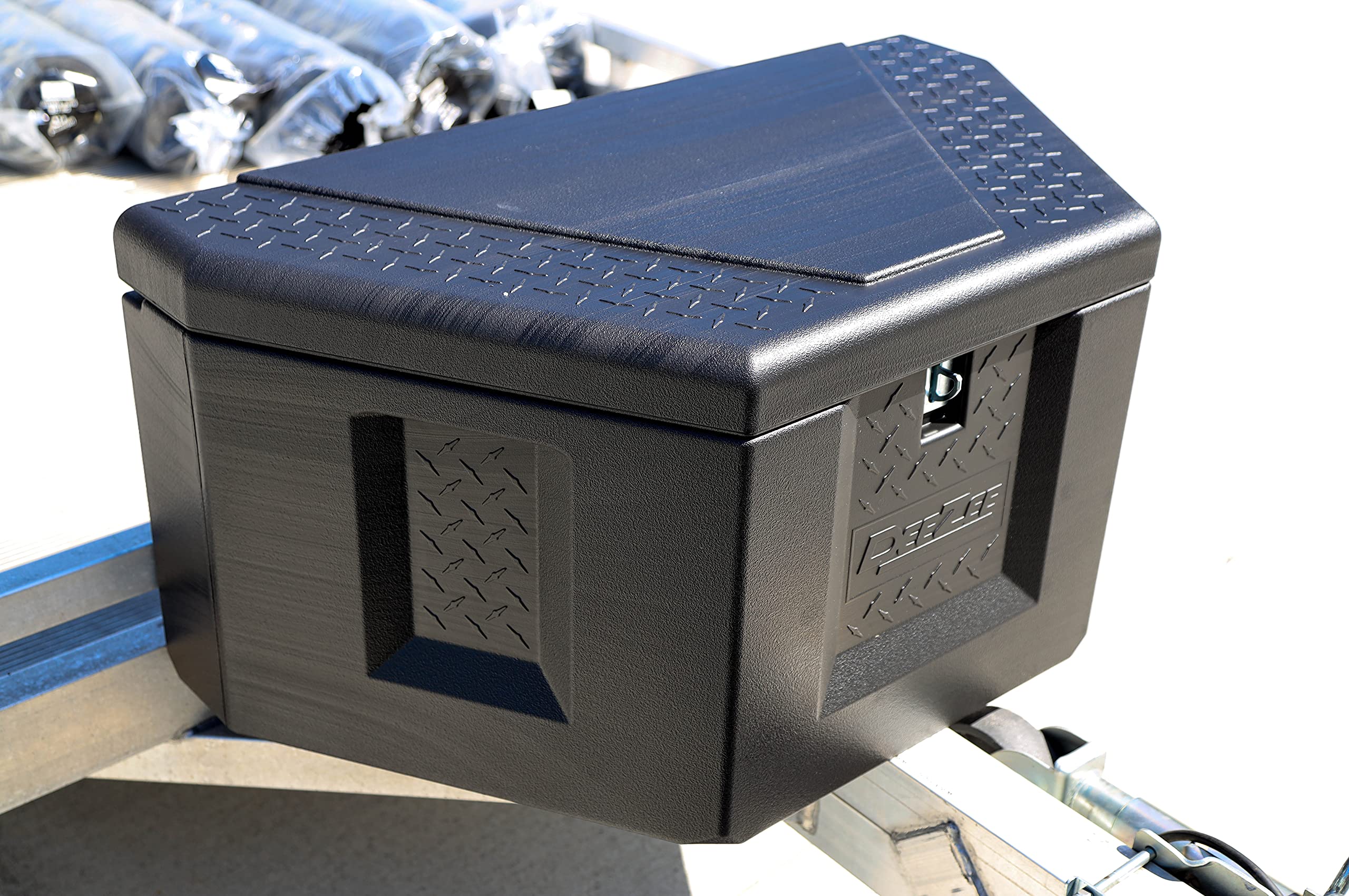Dee Zee DZ91717P Heavy-Duty Poly Triangle Trailer Cargo Box - Durable Storage for ATV, UTV, Motorcycle & Truck Accessories | Perfect for Camping, Hunting & Outdoor Adventures