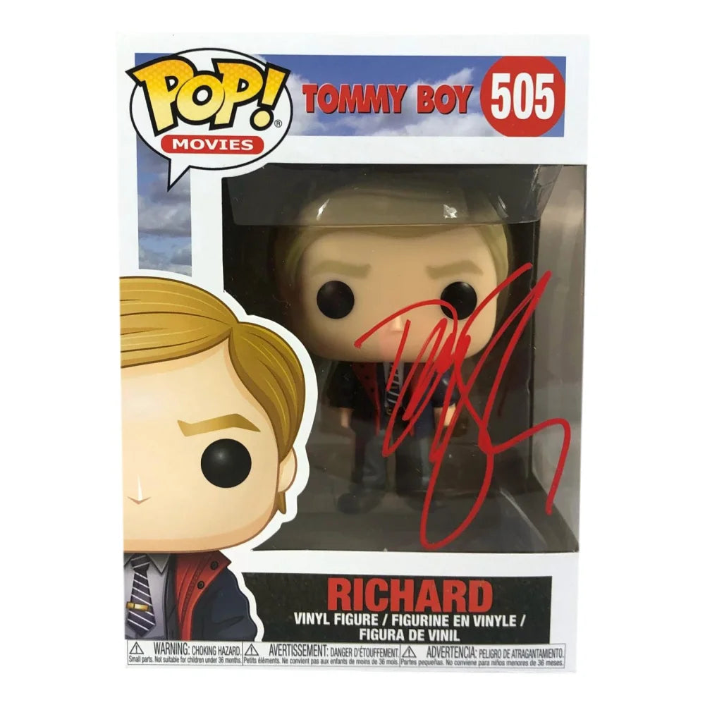 David Spade Autographed Funko Pop #505 - Tommy Boy Richard Signed with JSA COA - Limited Edition Collectible for Movie Fans & Pop Culture Enthusiasts