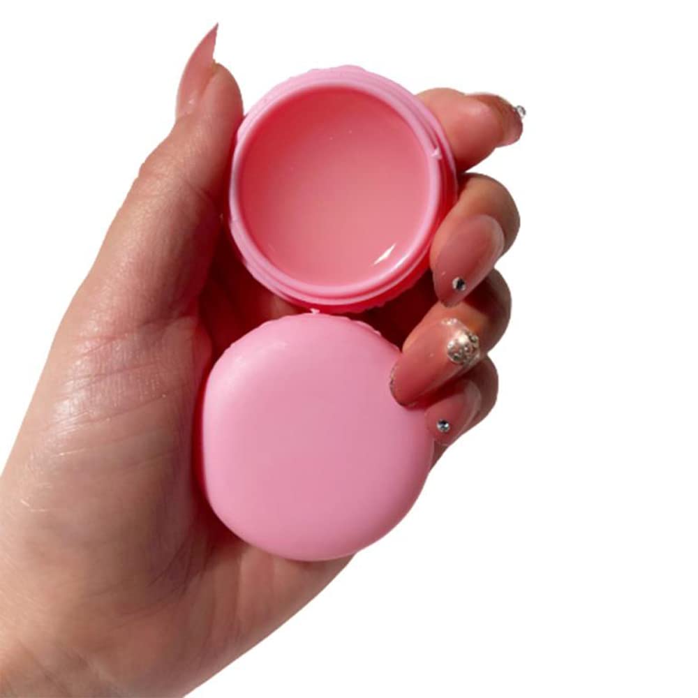 SpiderJuice 2-Pack 10g Cute Macaron-Shaped Refillable Empty Lip Balm Containers - Colorful Plastic Cosmetic Jars for DIY Lip Care, Travel & Gift Giving