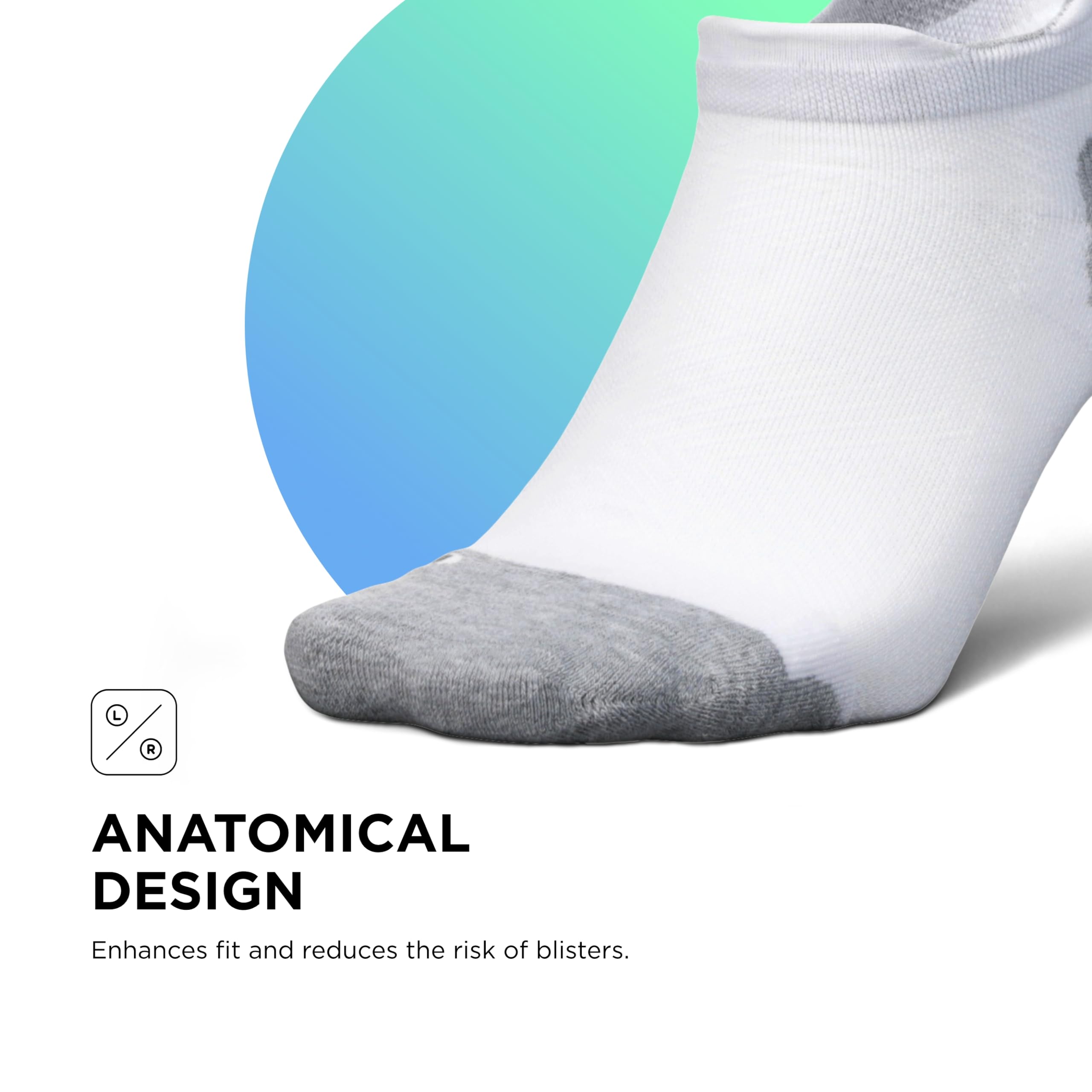 Feetures Elite Max Cushion No Show Tab Ankle Socks for Running & Sports - Breathable Athletic Socks with Targeted Compression Support - White (6-Pack) - Perfect for Gym, Tennis & Everyday Wear