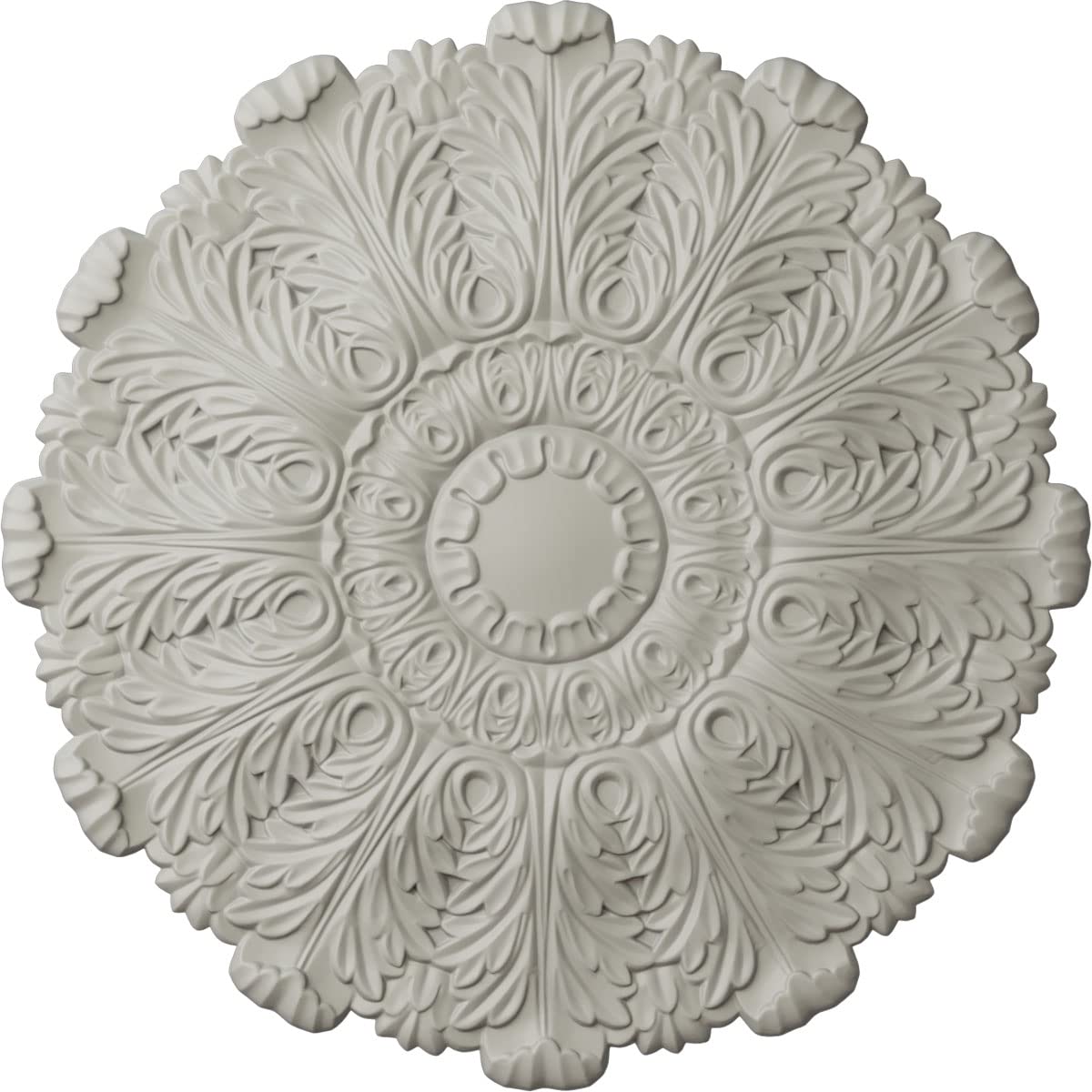 Ekena Millwork CM31DUPCF Durham 31-Inch Ceiling Medallion - Hand-Painted Pot of Cream Design, 1.5