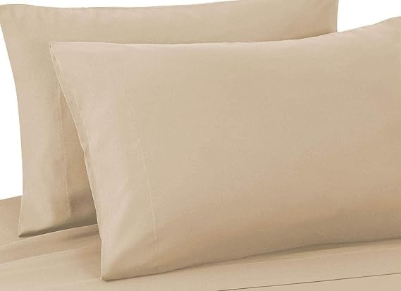 Luxury 1500-TC Egyptian Cotton Queen Sheets - Hotel Quality Bedding for Deep Pocket Mattresses (Beige)