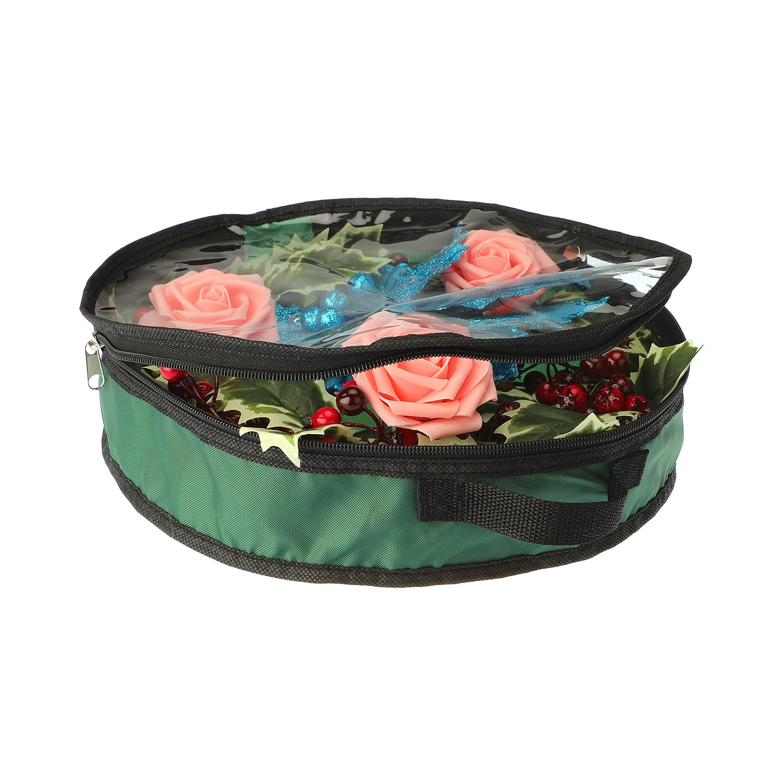 16 Inch Christmas Wreath Storage Bag - Waterproof Holiday Garland Organizer with Clear View Window (Multiple Colors) - Perfect for Seasonal Decor Storage & Protection