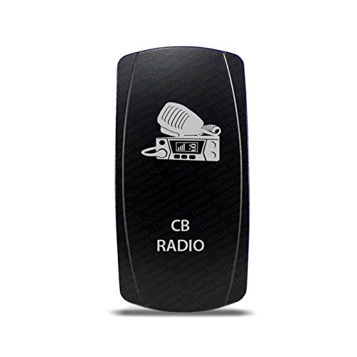 CH4x4 Rocker Switch with Green LED for CB Radio - Heavy Duty Off-Road Vehicle Accessory | Perfect for Jeep, Truck & 4x4 Customization