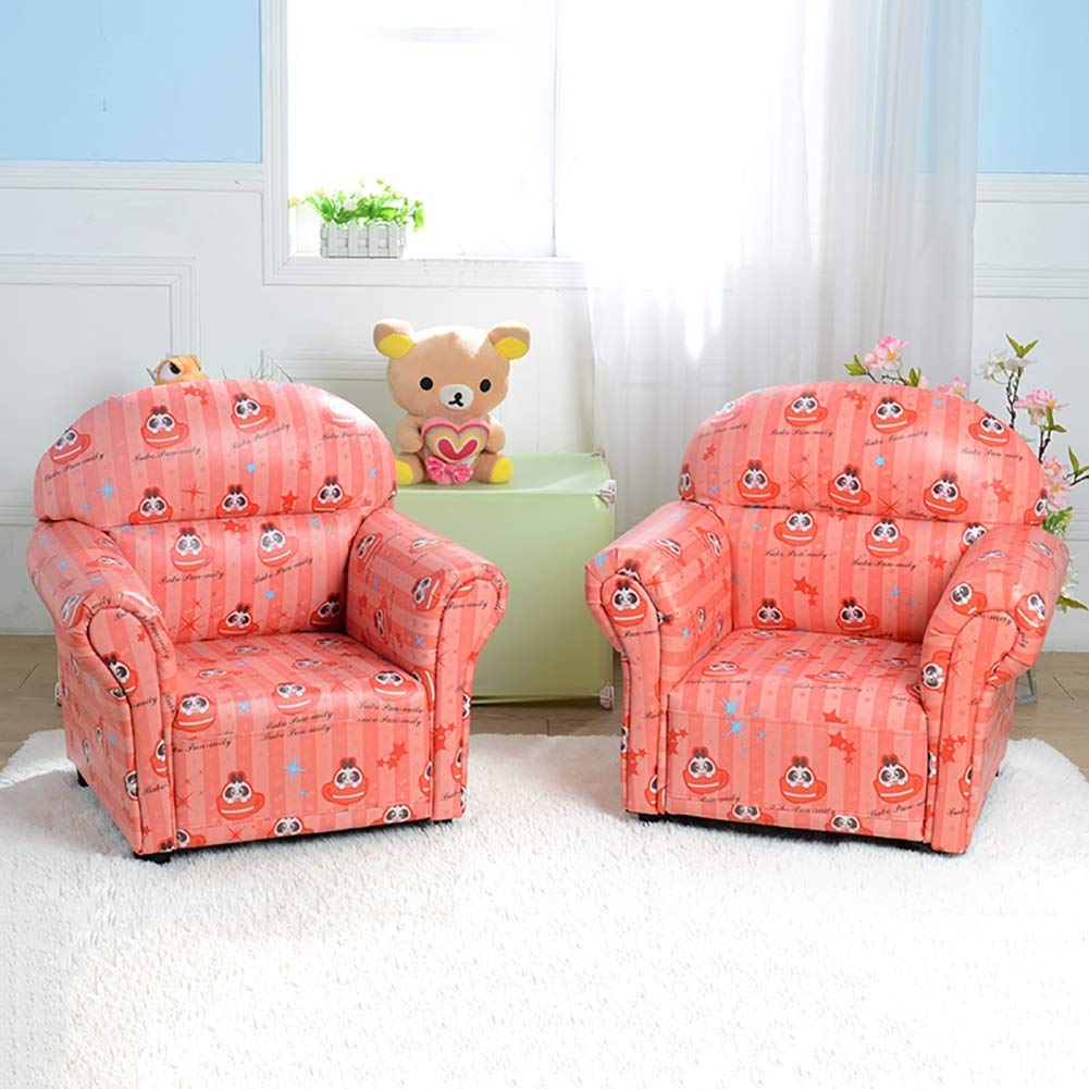 **Kids Cartoon Leather Footstool - Anti-Fall Baby Sofa Seat for Toddlers | Perfect for Playroom, Nursery & Living Room**