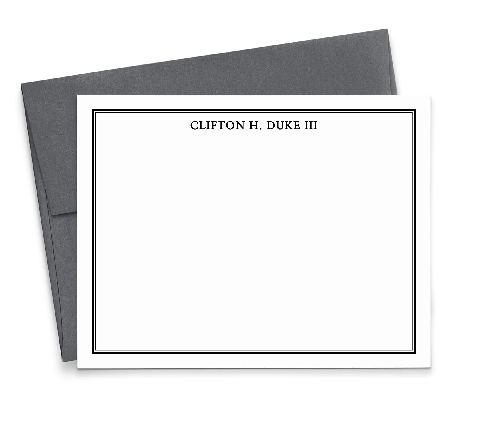 Personalized Stationery Set for Men & Boys - Custom Thank You Notes, Note Cards, & Writing Set in Your Choice of Colors & Quantity - Perfect for Gifts, Office, & Home Use