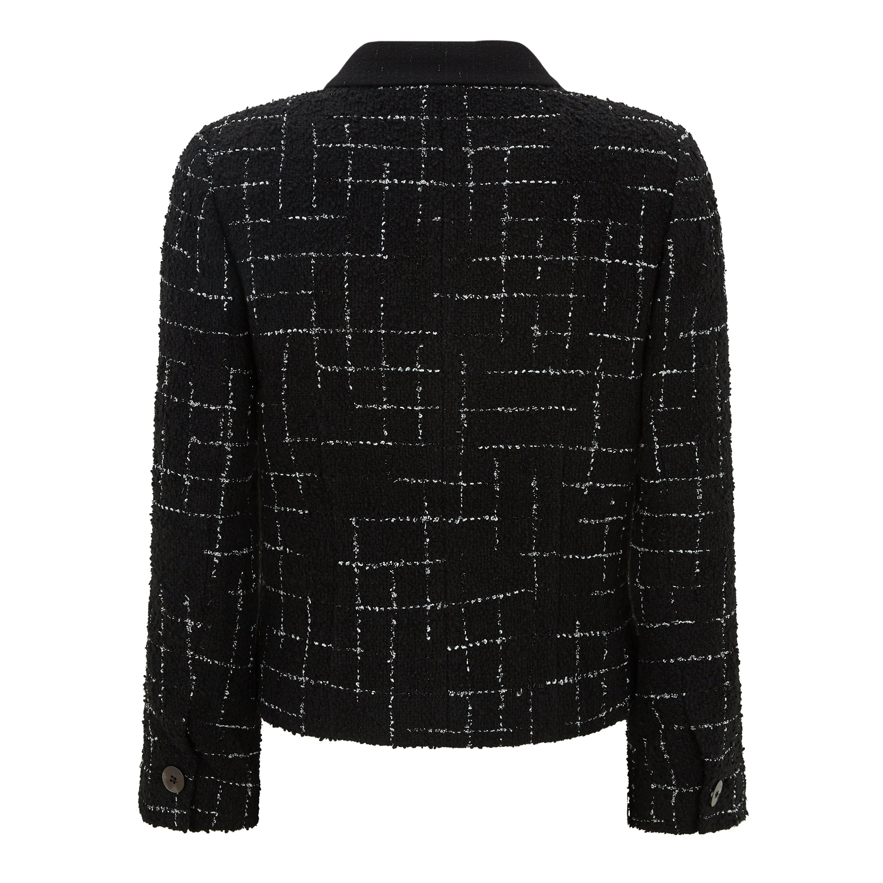 Kiara Tailored Glitter Check Wool Jacket for Women - Stylish Winter Coat with Sparkle Details | Perfect for Office, Parties & Holiday Outfits