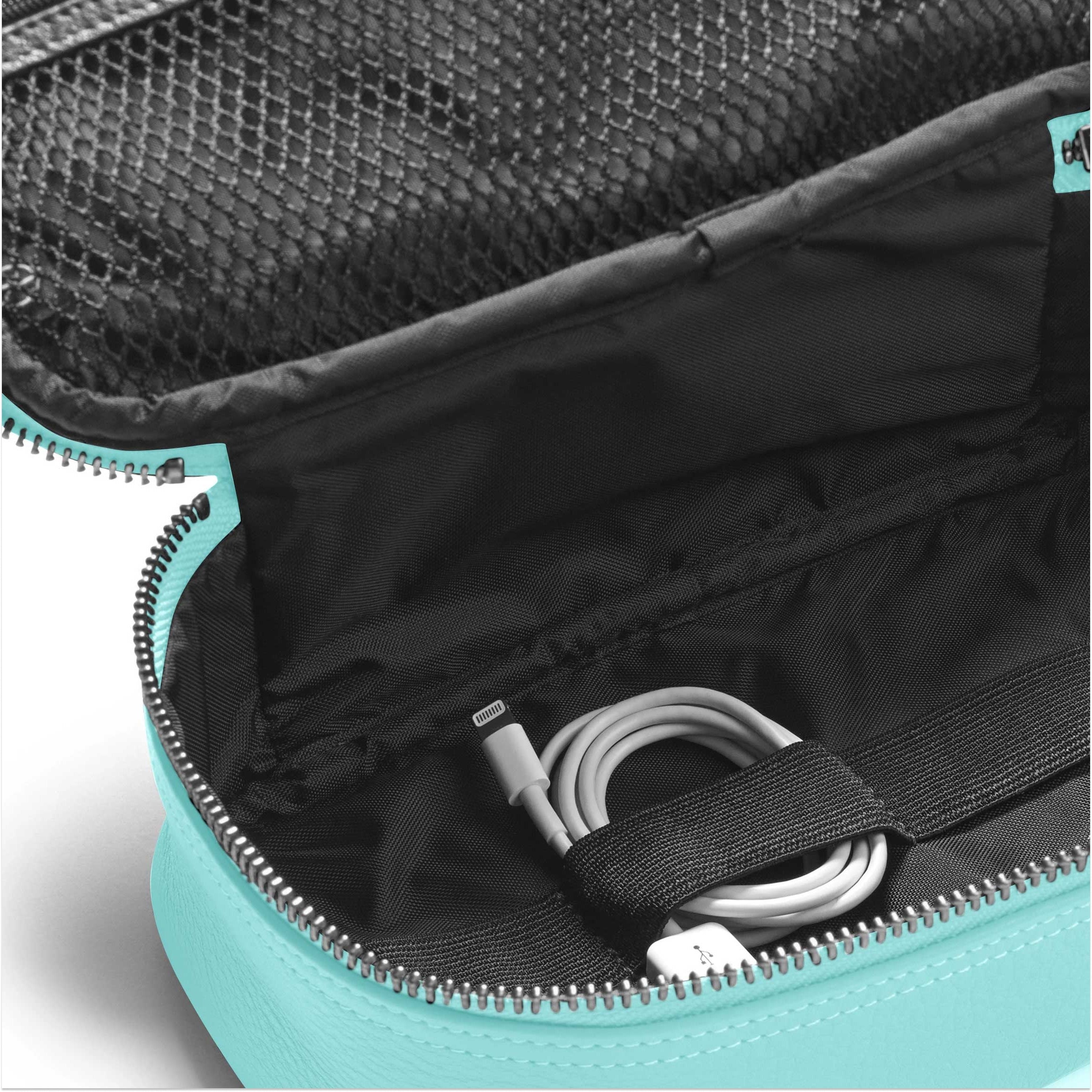 Medium Tech Bag Organizer - Premium Travel & Office Cable Management Pouch - Celeste Blue - Perfect for Laptops, Tablets & Accessories Storage