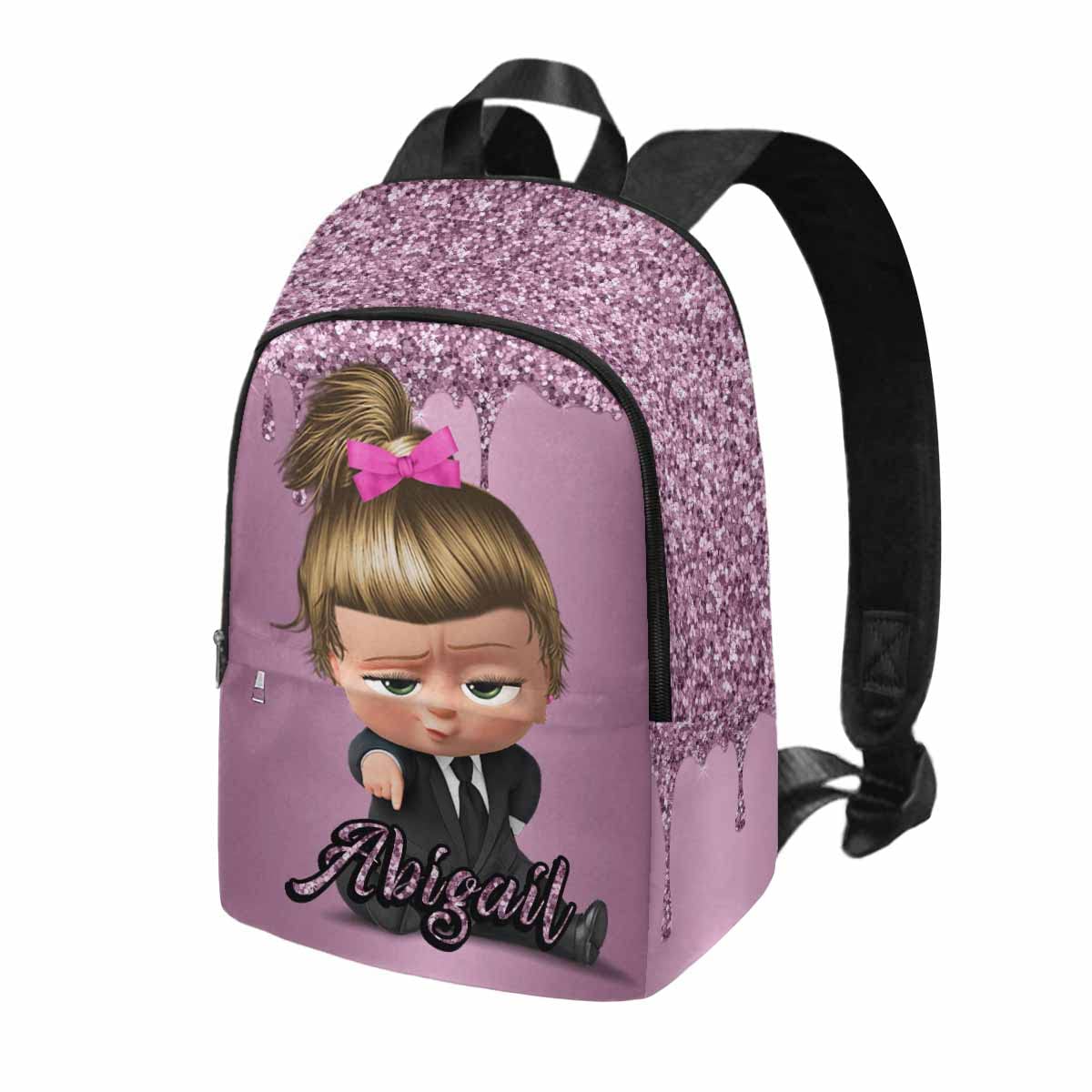 **Personalized Purple Glitter School Backpack for Boys & Girls – Custom Name Waterproof Nylon Backpack for Teens & Adults – Durable Sports Backpack for School, Travel & Outdoor Activities**