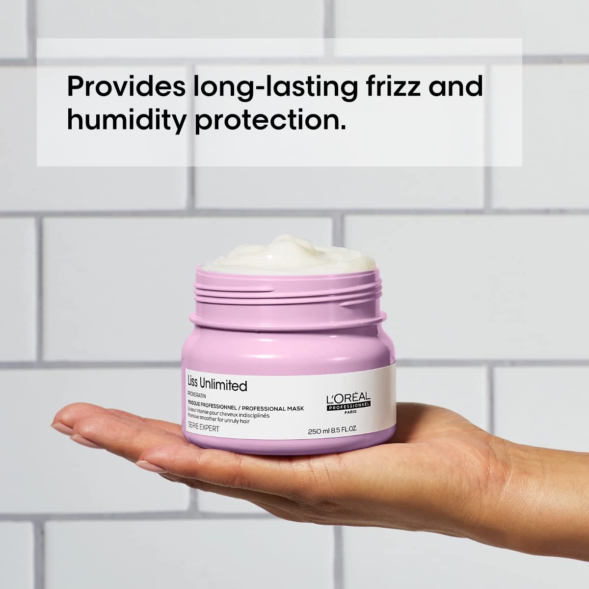 L'Oreal Professionnel Liss Unlimited Shampoo & Mask Set for Frizzy Hair - Long-Lasting Frizz Control & Humidity Protection, Moisturizing & Smoothing Treatment with Pro-Keratin - Perfect for Daily Hair Care & Styling at Home or Salon