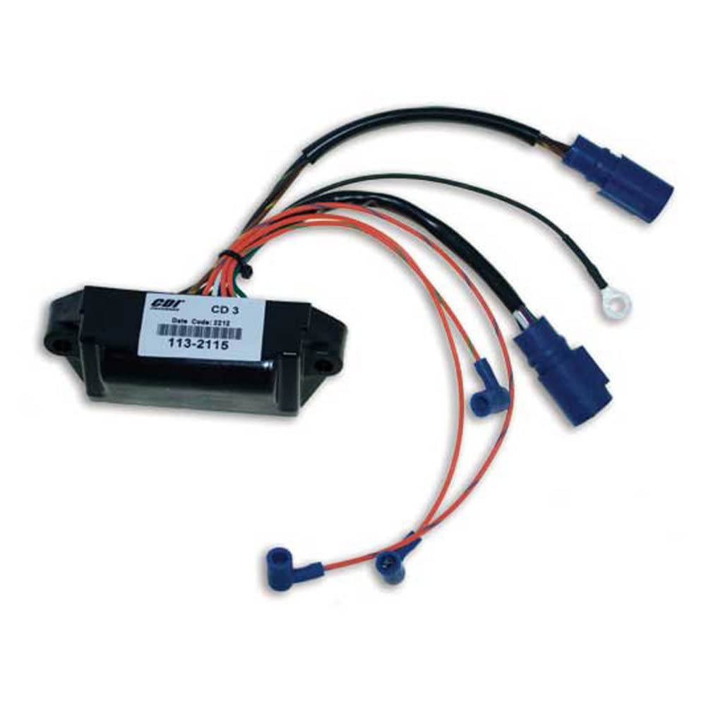 CDI Electronics 113-2115 Power Pack for Johnson/Evinrude 3 Cylinder Outboard Motors (1986-1990) - Replacement Ignition Module for Marine Engine Repair & Boat Maintenance