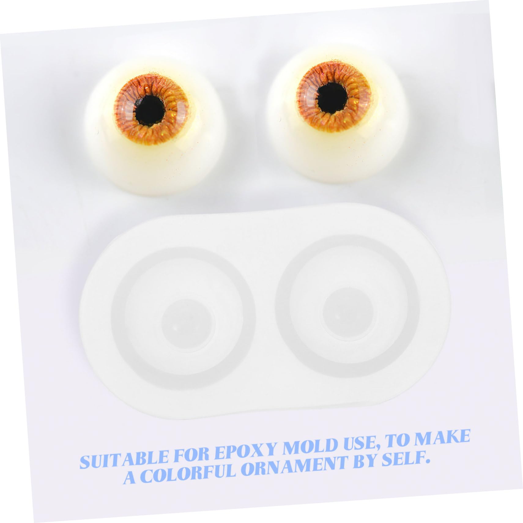 EXCEART 5pcs Epoxy Doll Eye Mold Silicone - DIY Resin Casting Molds for Jewelry, Crystal Eyes, White Fudge - Perfect for Resin Art, Cake Decorating & Craft Projects