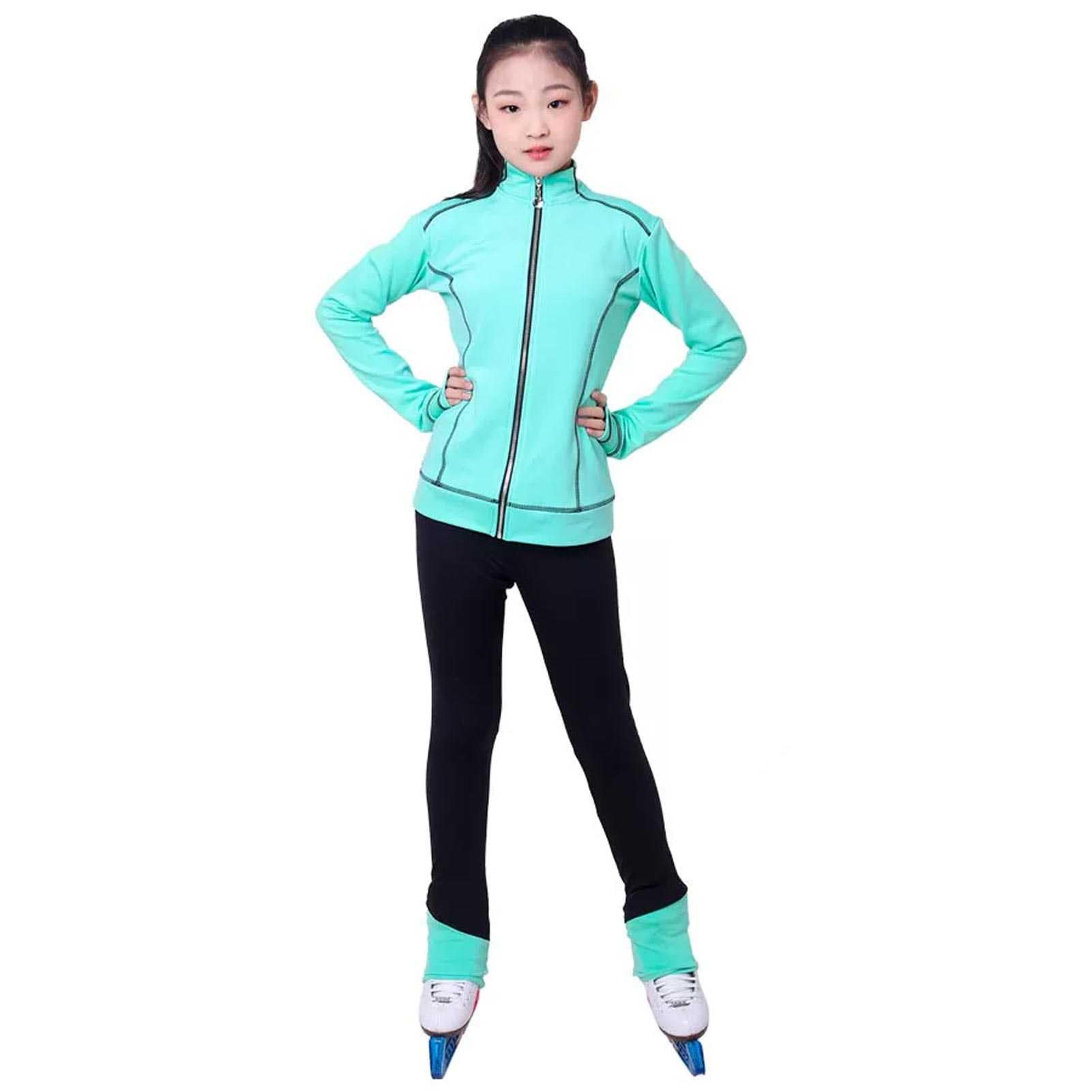 Girls' Ice Skating Suit - Polartec Warm Fleece Figure Skating Jacket & Leggings Set for All Seasons | Perfect for Winter Training, Ice Rink Practice & Figure Skating Competitions