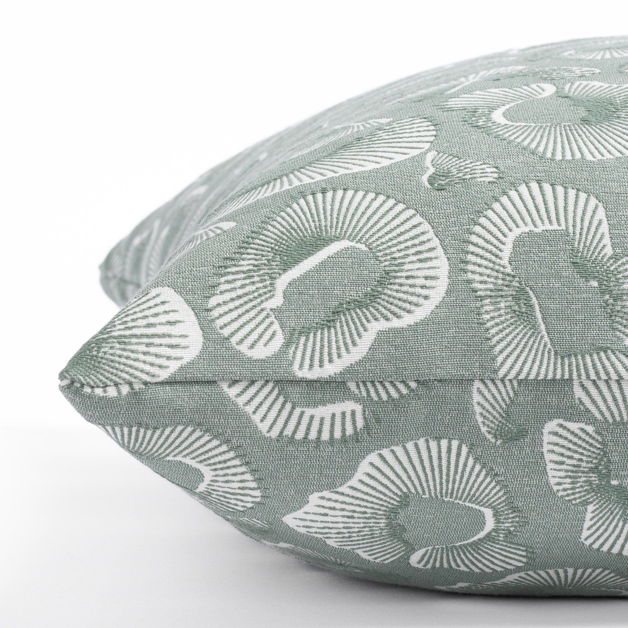 Ocean 20x20 Inch Decorative Throw Pillow Cover - Jade Green Square Cushion for Sofa, Bed, Living Room & Home Decor