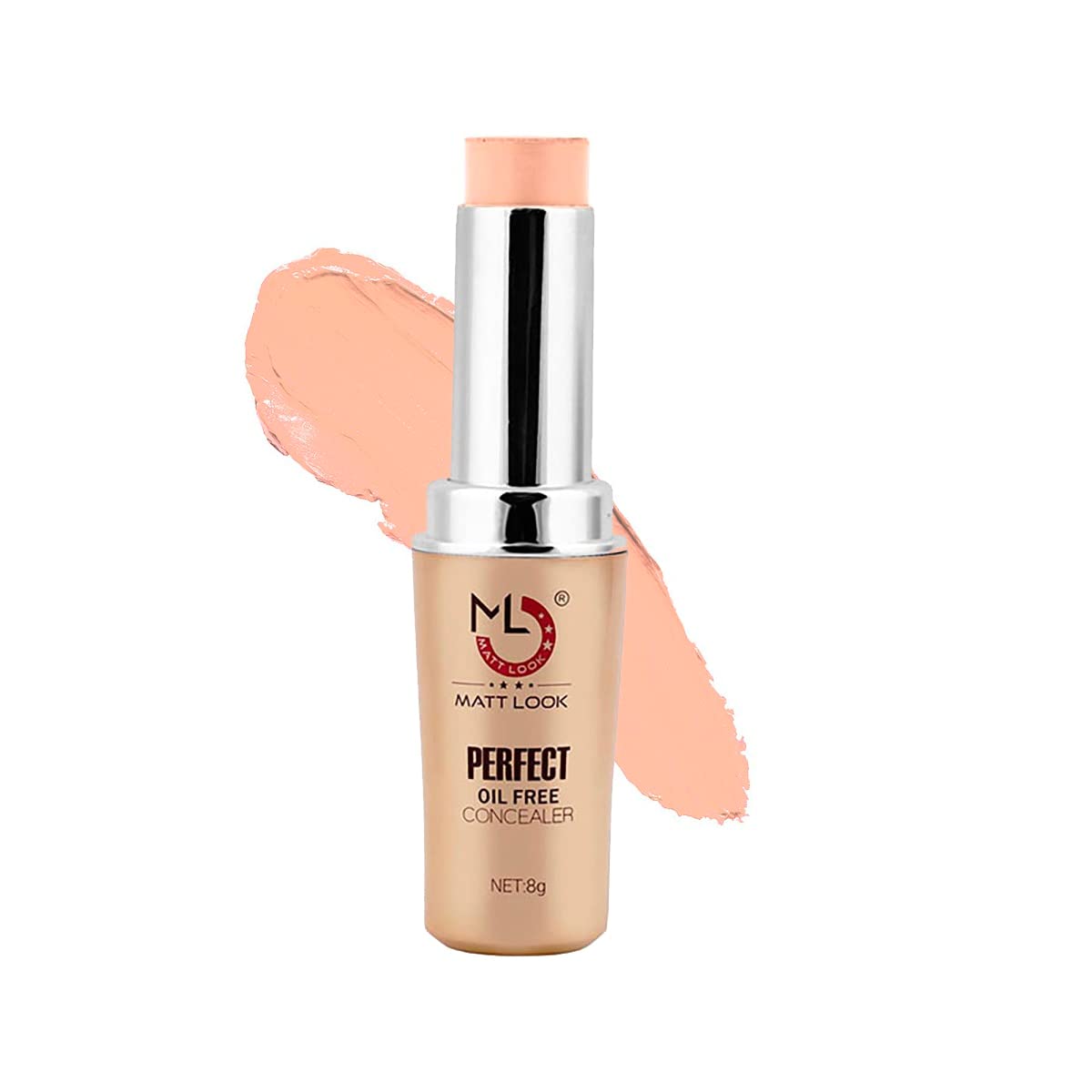 Mattlook Perfect Concealer Stick for Dry Skin - Oil-Free, Non-Greasy Dark Circle Corrector | Longwear Medium-Full Coverage Creamy Finish | Lightweight Face Makeup for All Skin Types | Under Eye Brightening & Blemish Covering | Everyday Wear & Professional Makeup (8g)