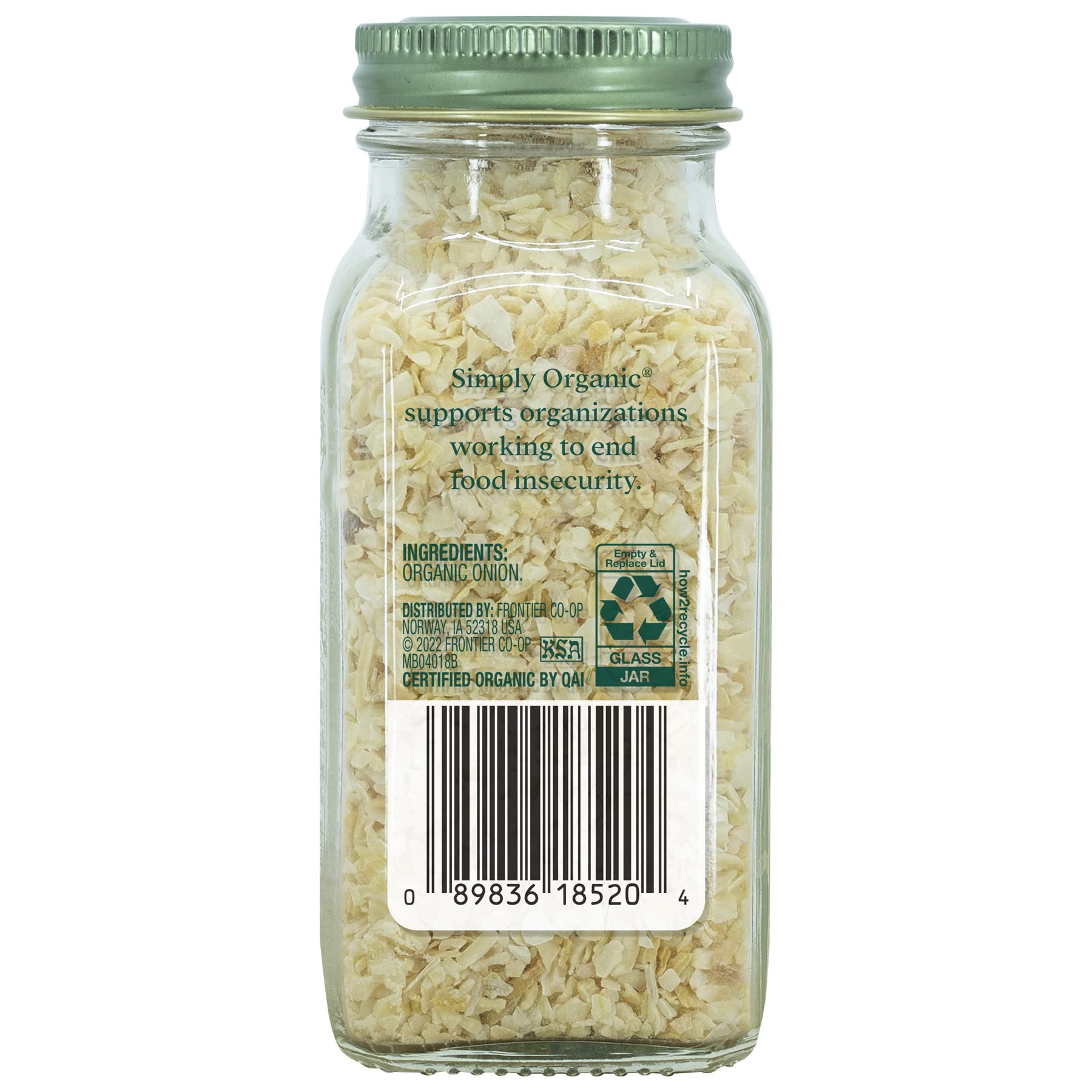 Organic Minced White Onion | Certified USDA Organic | 2.21 oz (Pack of 4) | Allium Cepa | Perfect for Soups, Stews & Seasoning Blends