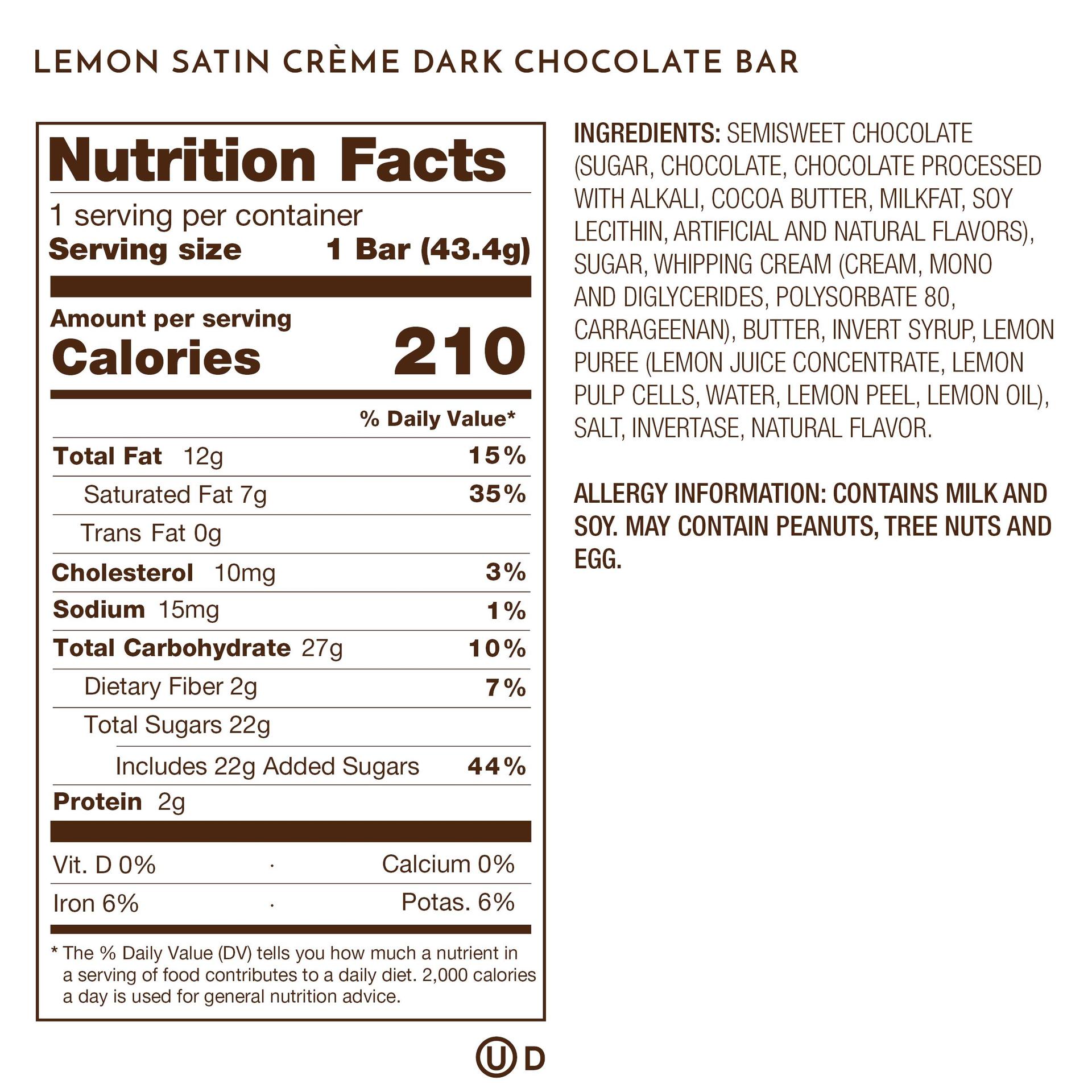 Premium Dark Chocolate Lemon Satin Crème Bar - Gourmet Dessert for Gifting, Parties & Romantic Occasions
