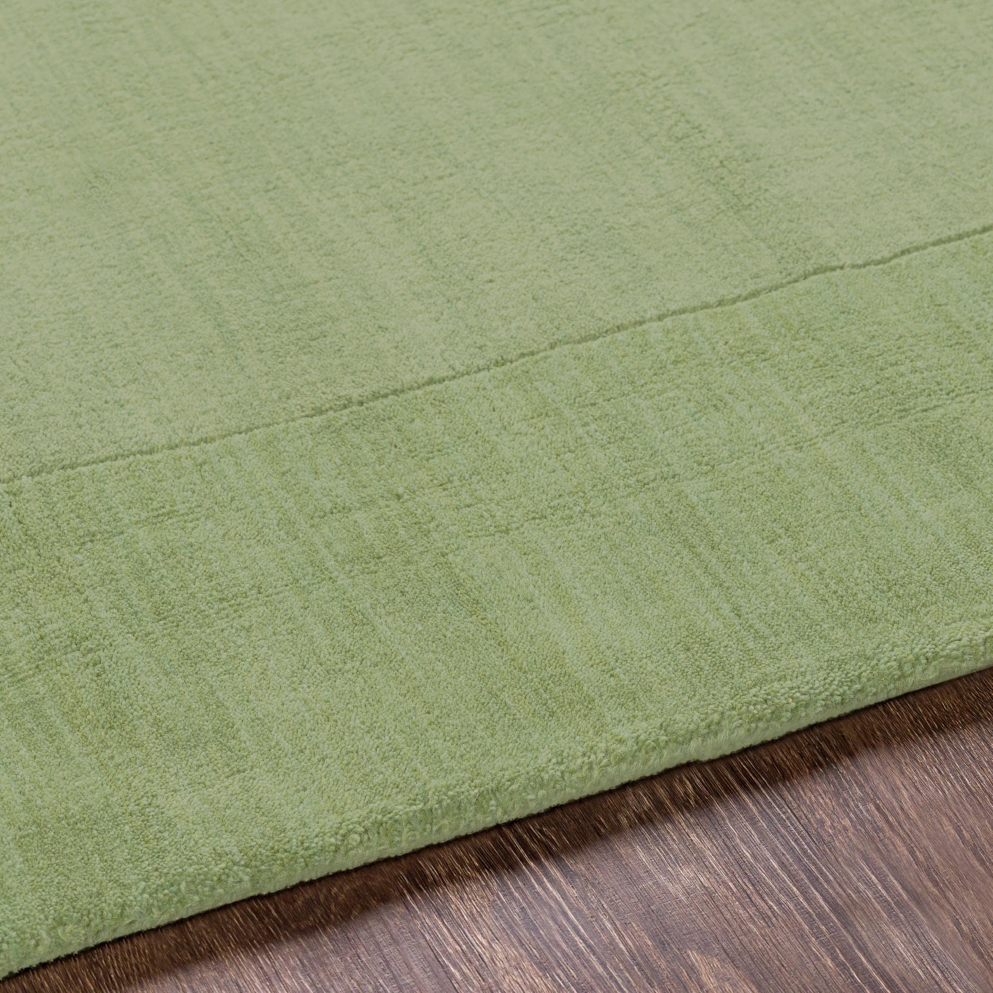 Mark&Day 8x8 Reims Modern Wool Area Rug - Grass Green Square Carpet for Living Room, Bedroom, Kitchen | Soft & Durable Home Decor | Perfect for Cozy Spaces & High-Traffic Areas