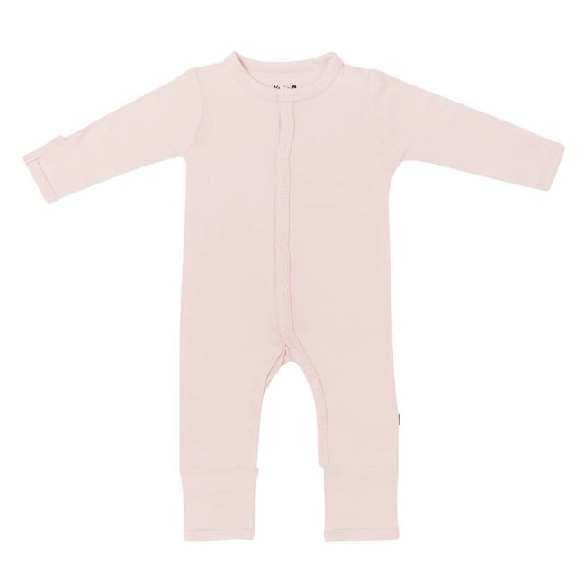 Kyte Baby Snap Romper - Soft Cotton Baby Onesie in Blush Pink | Newborn & Infant Bodysuit for Playtime, Sleep & Everyday Comfort