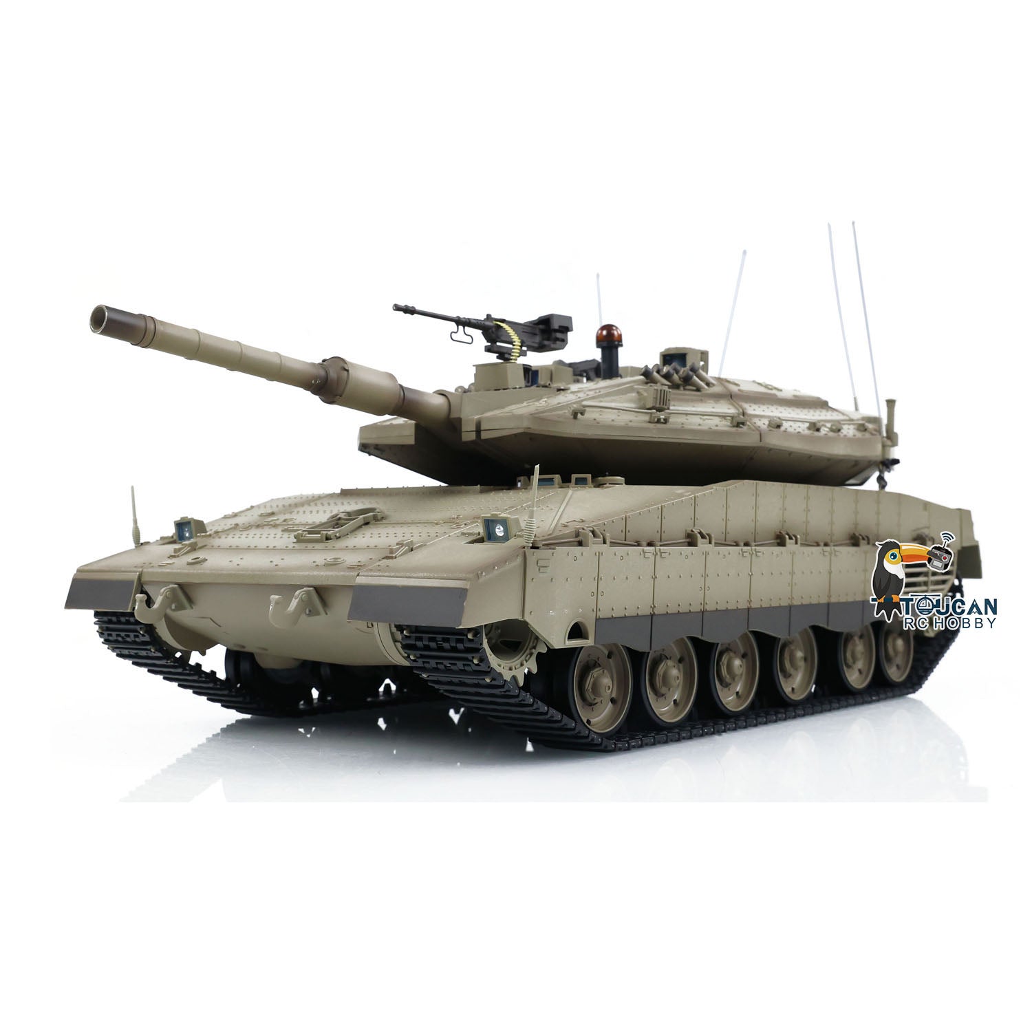 Heng Long 1/16 Scale RC Tank IDF Merkava MK IV - Metal Gearbox, 360° Rotating Barrel & Recoil - Remote Control Military Tank Model for Collectors & Battle Simulation