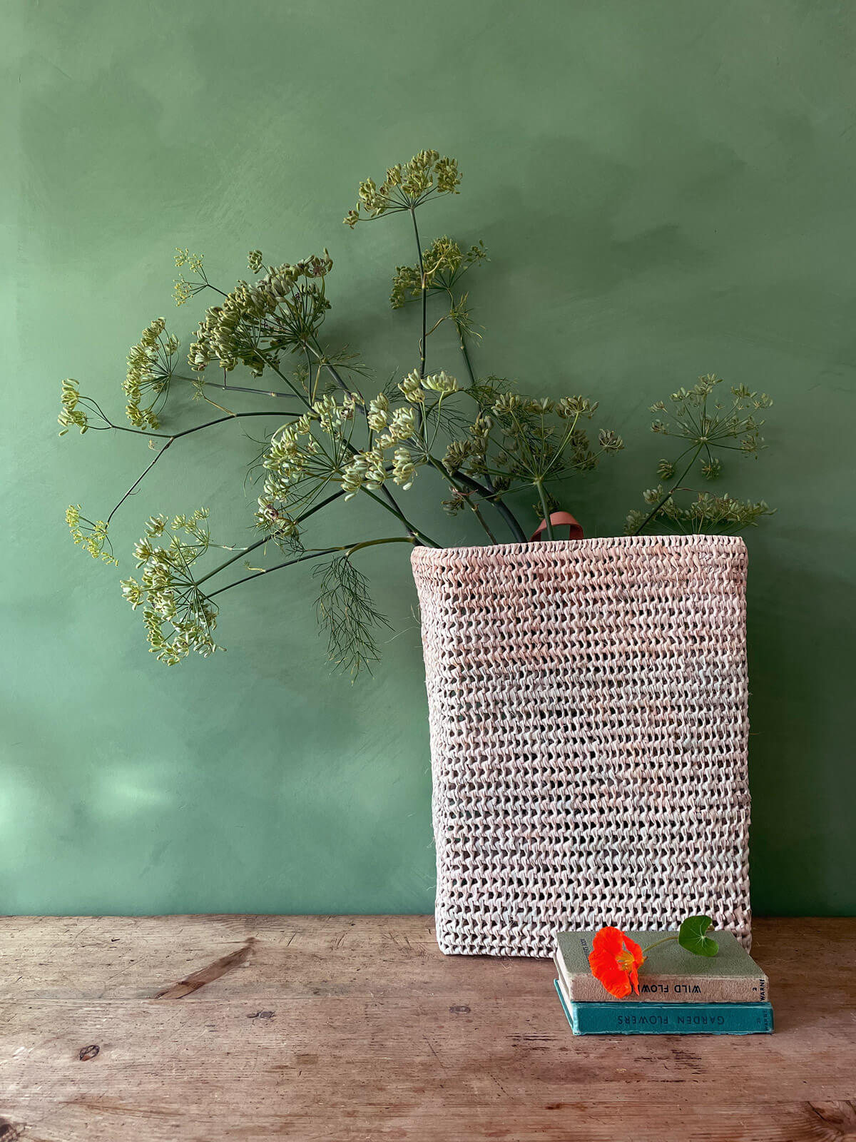 Osaka Wall Basket - Decorative Storage Organizer for Home, Bathroom, Kitchen | Perfect for Hanging Towels, Fruits, or Small Items | Rustic Farmhouse Style Shelf