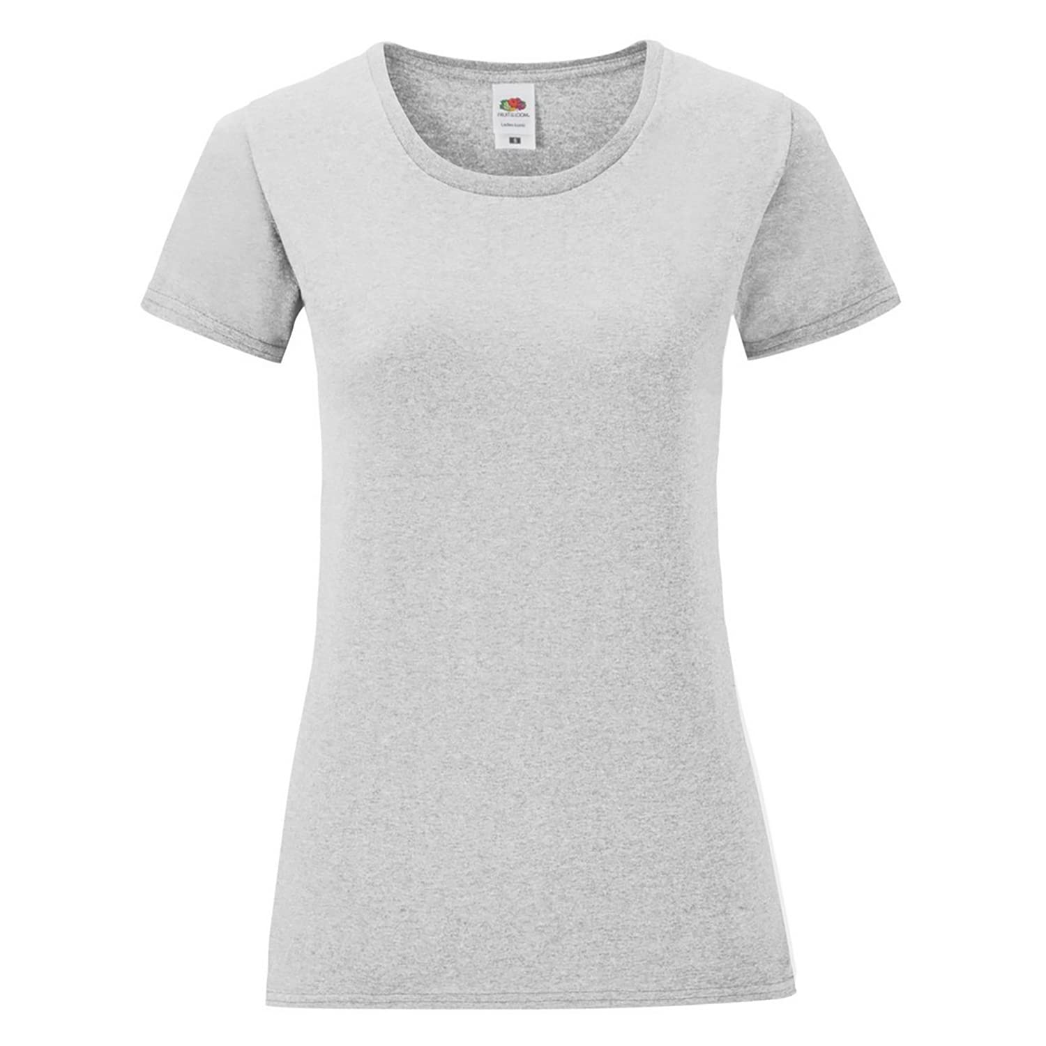 Fruit of the Loom Women's Classic Comfort T-Shirt - Heather Grey - Size Large - Soft Cotton Casual Tee for Everyday Wear, Lounge & Workout
