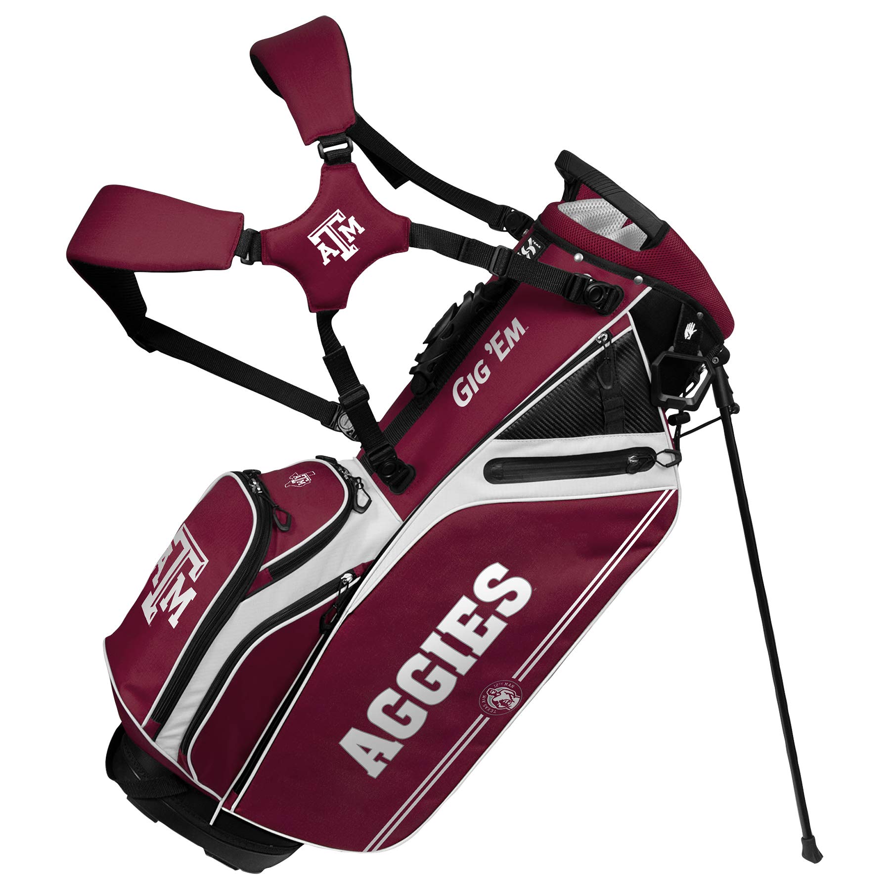 Team Effort NCAA Caddie Carry Hybrid Golf Bag - Lightweight Stand Bag for College Golfers - Perfect for Practice, Tournaments & Course Play