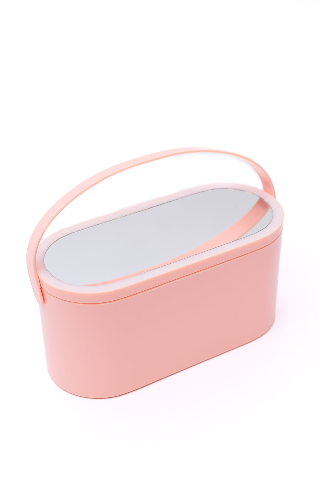 Portable Beauty Storage Organizer with LED Mirror - Perfect for Travel, Makeup Vanity & Home Decor