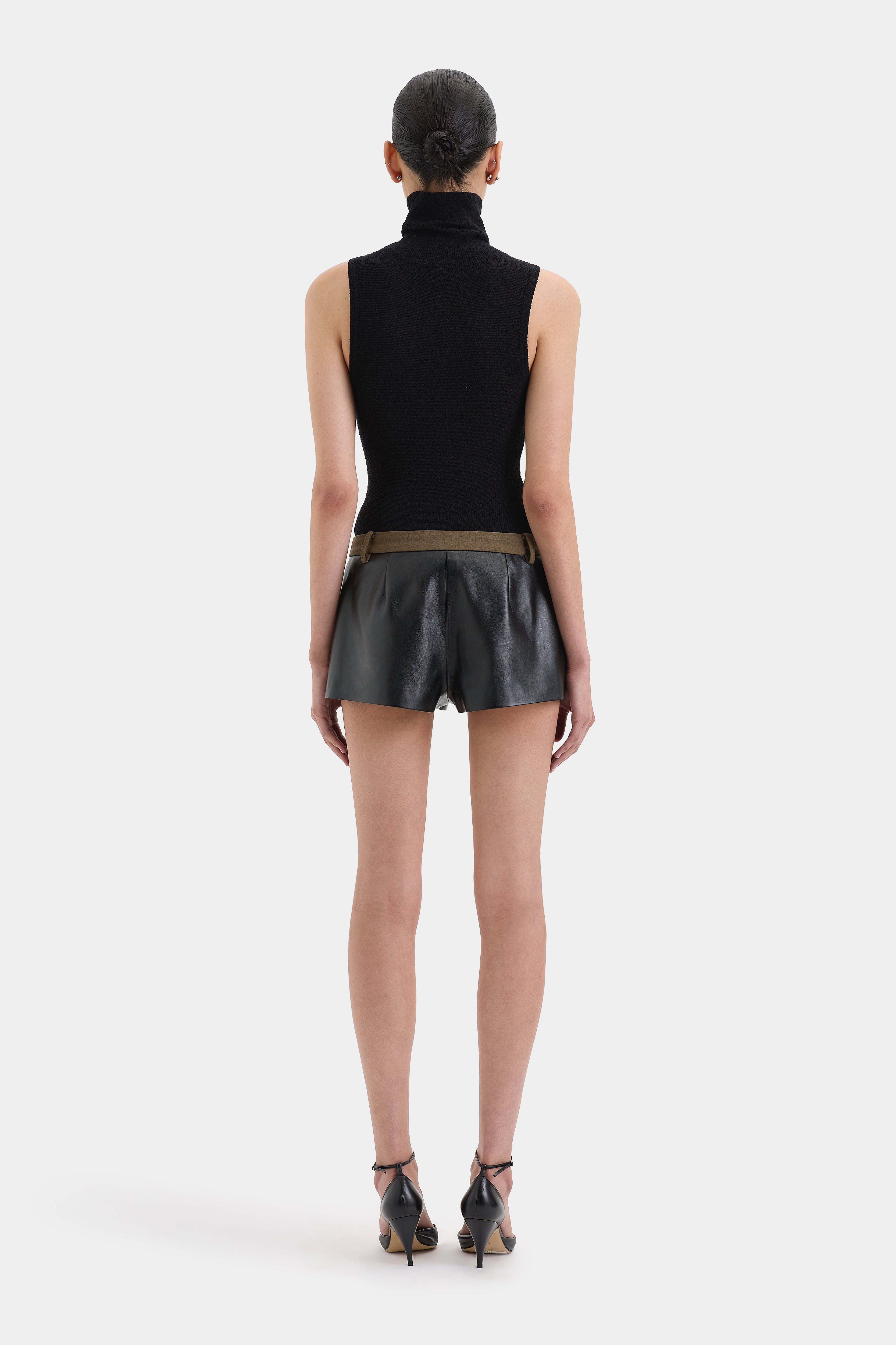 Chiara Turtleneck Tank Top for Women - Soft Stretch Slim Fit Mock Neck Camisole - Perfect for Layering, Office Wear & Casual Outfits