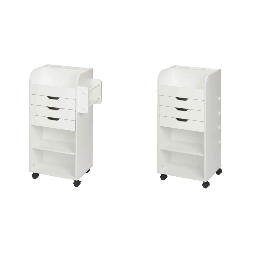 Honey-Can-Do 3-Tier Rolling Craft Storage Cart with 3 Drawers - Organize Art Supplies, Sewing Tools & DIY Materials - Perfect for Craft Rooms, Home Offices & Small Spaces