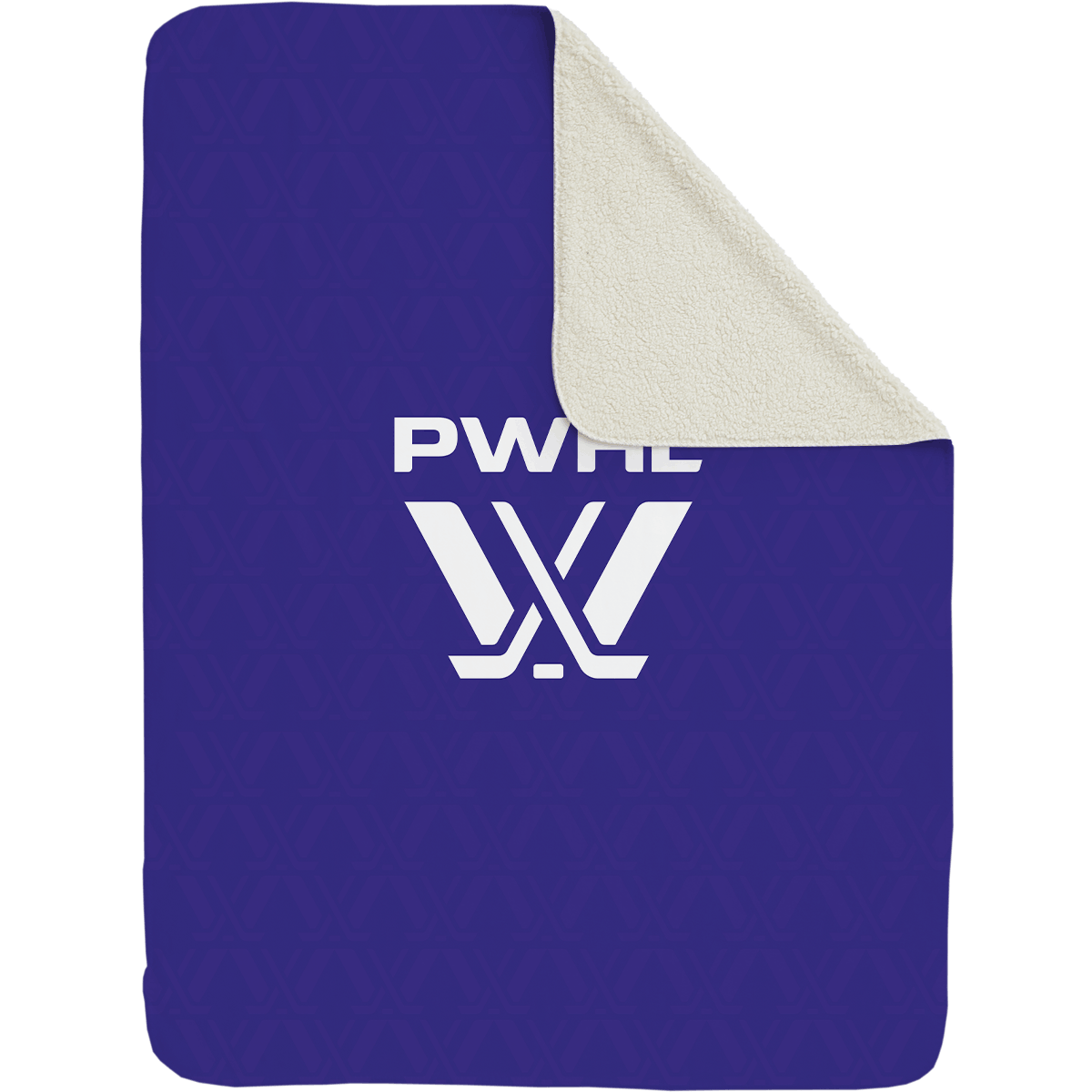 PWHL Large Sherpa Fleece Logo Throw Blanket - Soft Cozy Blanket for Couch, Bed & Travel - Perfect for Winter, Gifts & Home Decor