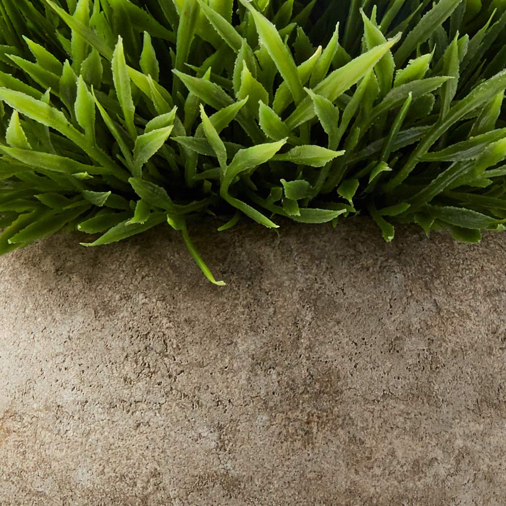Ogrmar Mini Plastic Artificial Plants Grass in Pot - Small Faux Greenery Topiary Shrubs for Home & Bathroom Decor - Perfect for Table Centerpieces, Office Desks, and Shelf Displays (Green Grass)