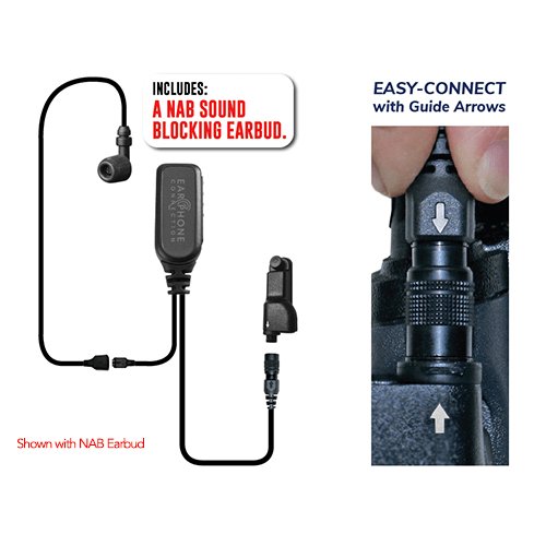 Hawk M1 Tubeless Lapel Microphone EP1334ECM1 for Motorola APX/TRBO - Wireless Clip-on Mic for Clear Communication in Meetings, Interviews & Public Speaking