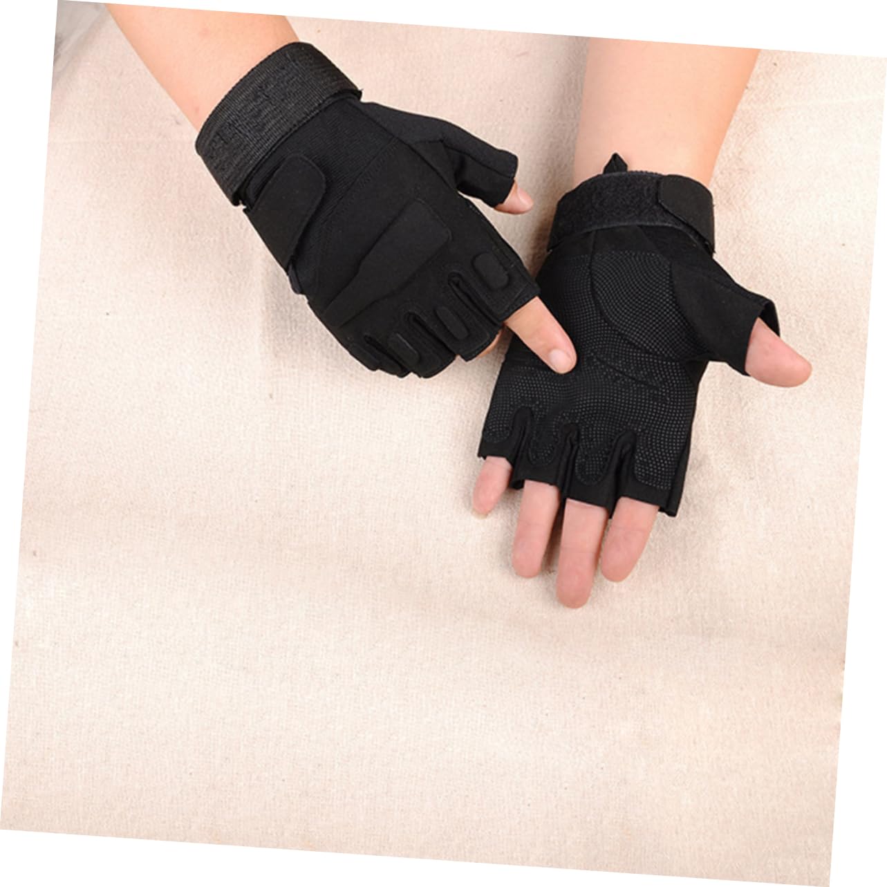COOLHIYA Shockproof Half Finger Gloves for Men - Touchscreen Compatible Cycling & Sports Gloves - Durable Outdoor Workout & Mountain Biking Gear - Perfect for Cycling, Motorcycling, Gym Training and Outdoor Adventures
