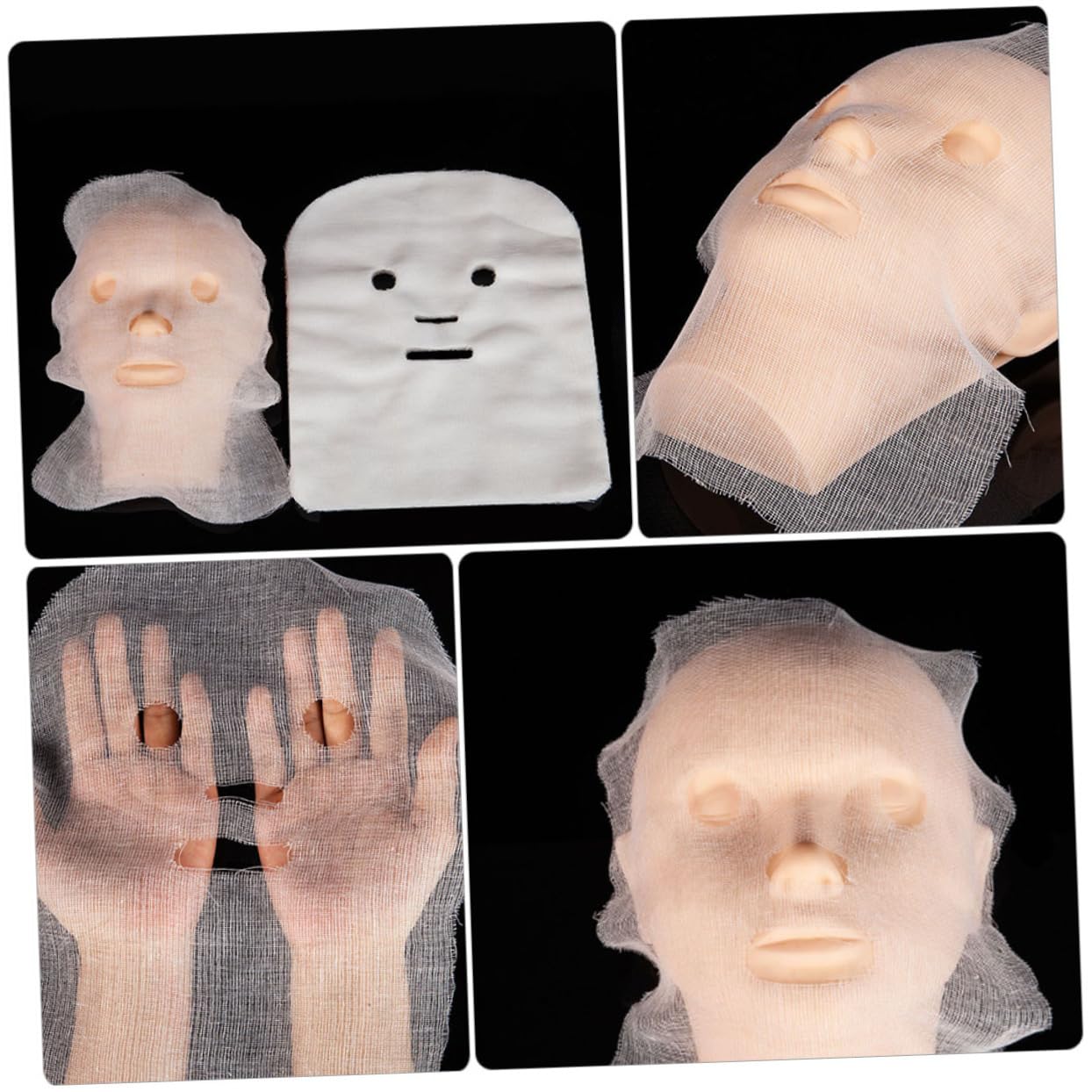 100pcs Non-Collagen Face Mask Scrubbers for Overnight Skin Care & Exfoliation