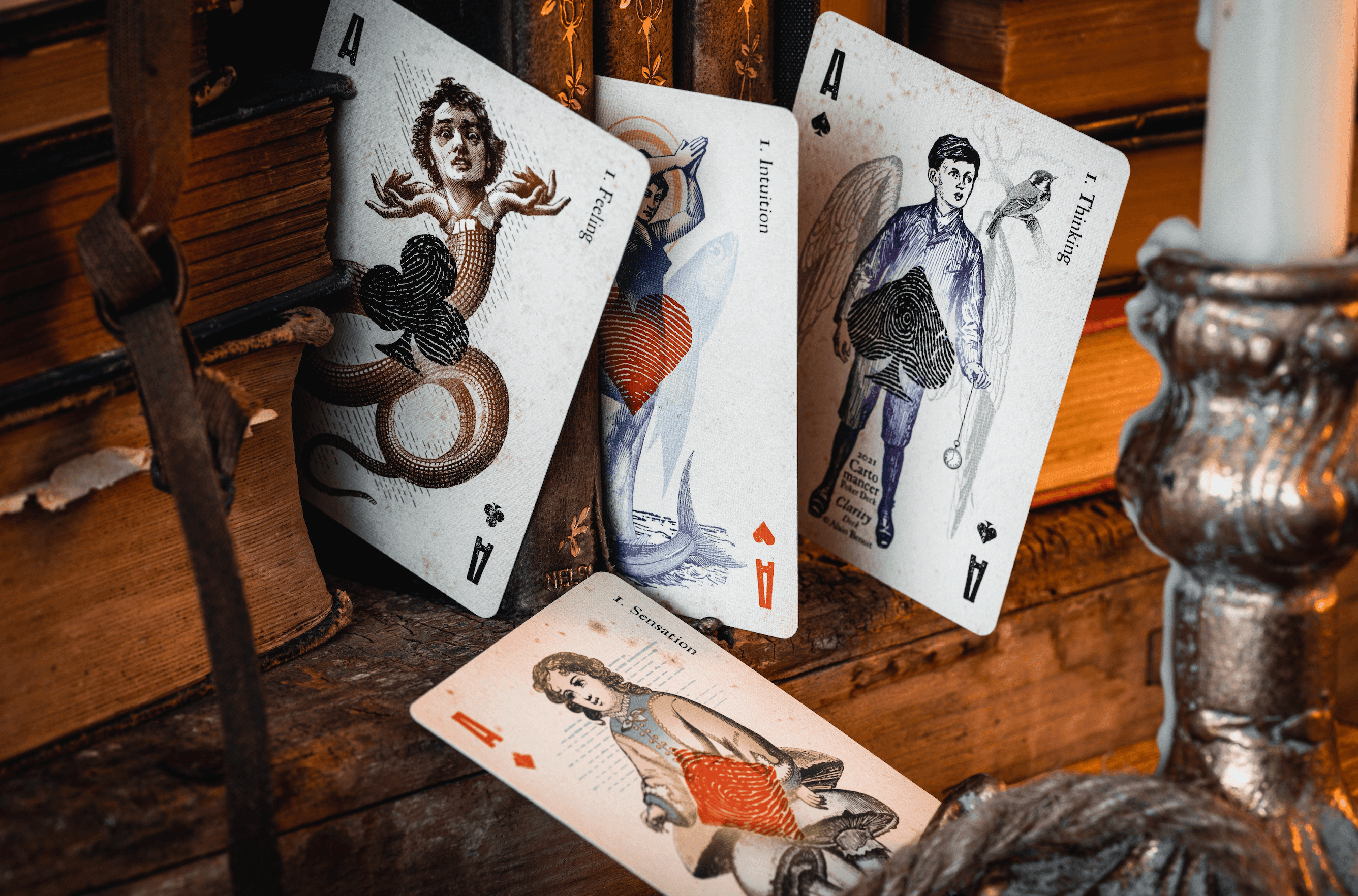 Cartomancer Clarity Playing Cards by Alain Benoit - Premium Tarot-Inspired Deck for Divination & Cardistry | Perfect for Fortune Telling, Magic Tricks & Collectors