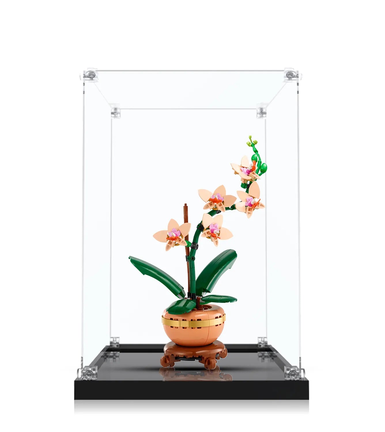 LEGO® The Botanical Collection Mini Orchid 10343 Display Case - Clear Acrylic Protector for LEGO Flower Sets - Perfect for Home Decor, Office Display & Gift Giving