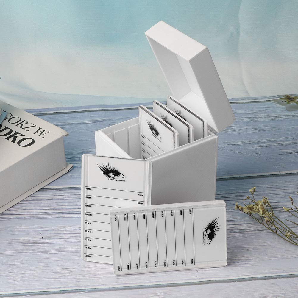 2-Pack White Eyelash Storage Containers | Professional Eyelash Extension Organizer Case for Makeup Artists & Salons | Perfect for Lash Techs, Beauty Professionals & Home Use