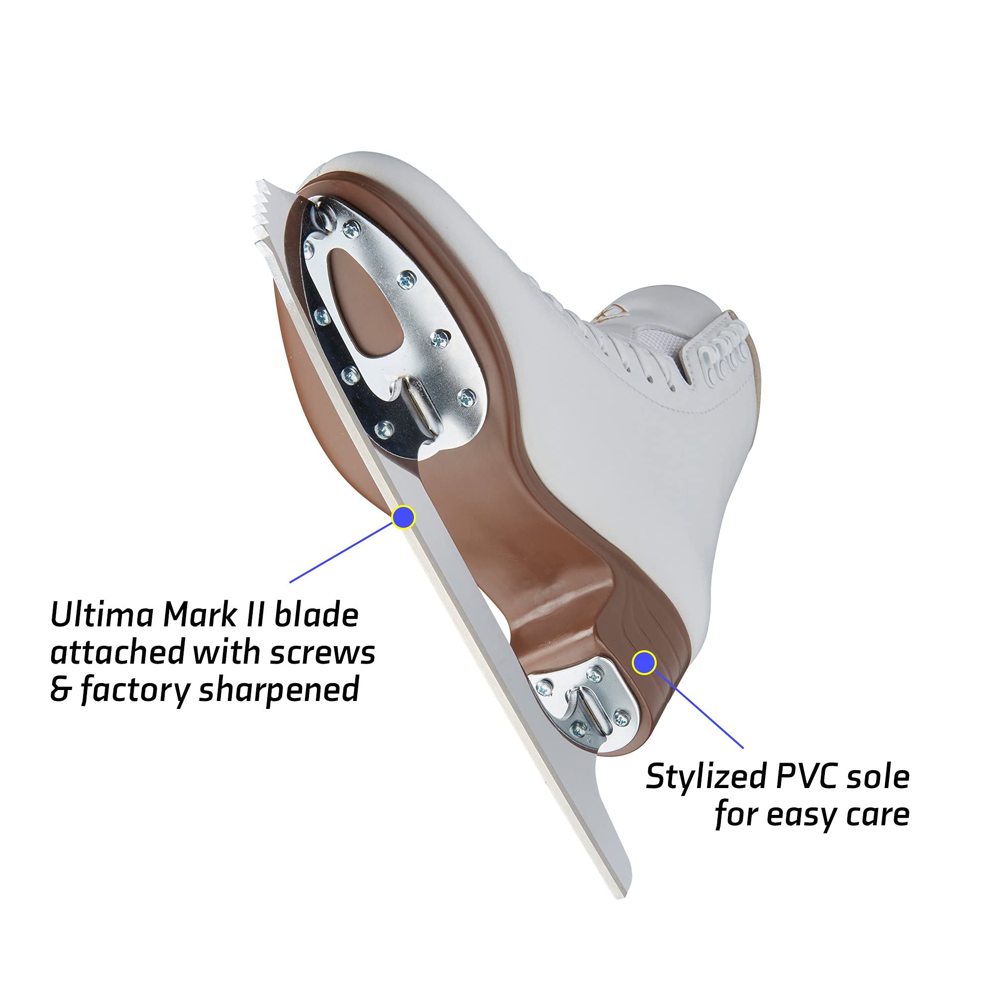 Jackson Ultima Mystique Figure Skates with Mark II Blade - Women's & Girls' Ice Skates for Performance & Style - Perfect for Competitions, Practice & Recreational Skating