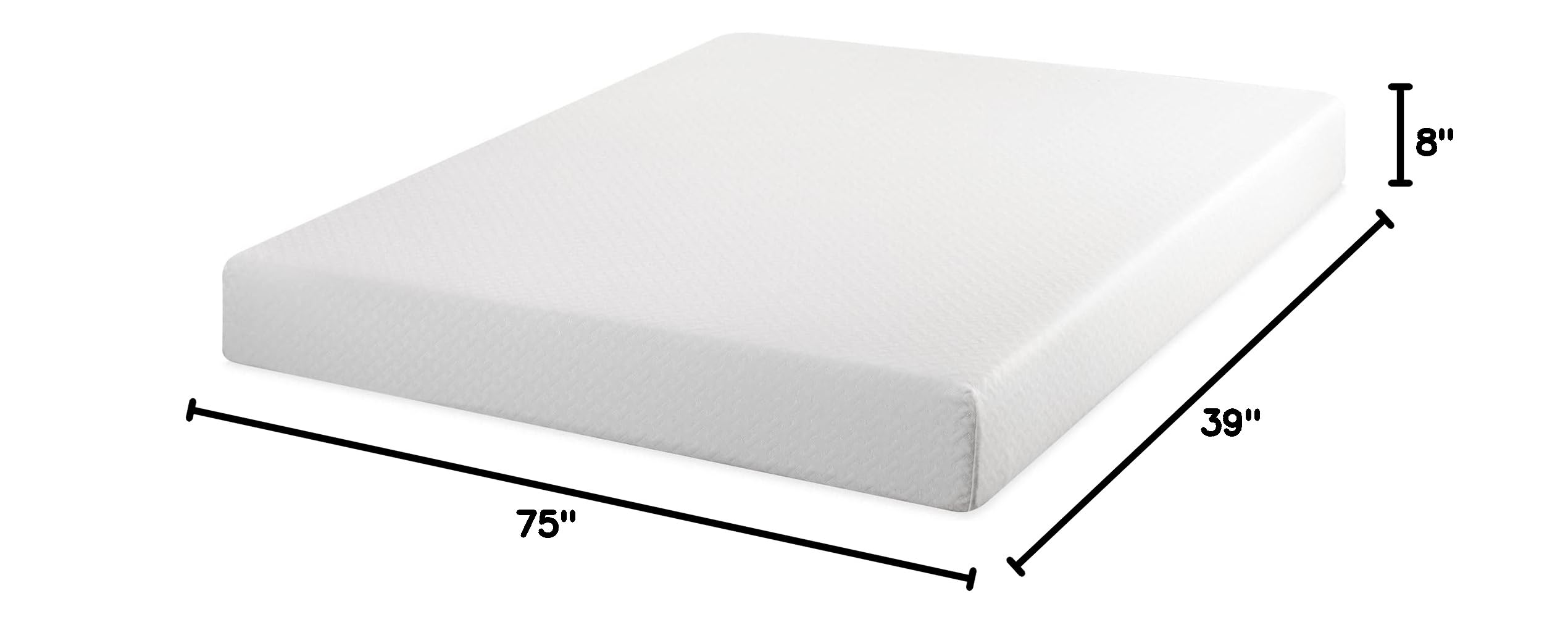 ZINUS 8 Inch Green Tea Memory Foam Mattress - Twin Size, Cooling Gel Infused, CertiPUR-US Certified, Bed in a Box with Compact WONDERBOX Packaging | Perfect for Guest Rooms, Dormitories & Small Spaces