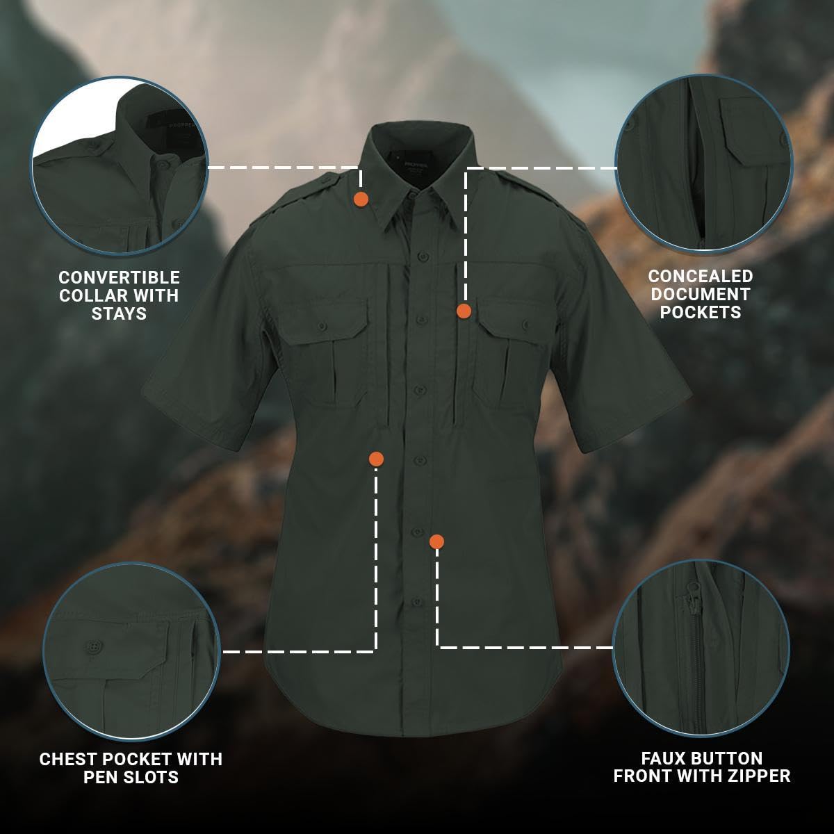 Propper Men's Tactical Short Sleeve Shirt - Military & Outdoor Work Shirt for Hiking, Camping & Tactical Operations
