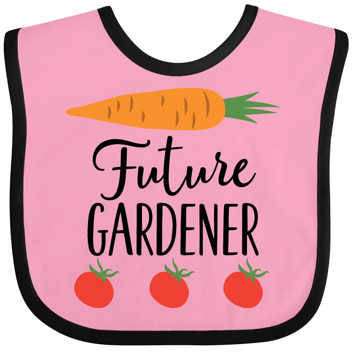 Inktastic Gardening Future Gardener Baby Bib - Adorable Organic Cotton Bib for Toddlers, Infants & Babies - Perfect for Feeding, Mealtime, Daycare & Gardening Activities