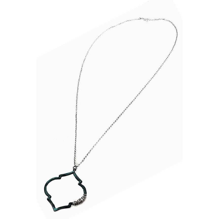 Geometric Necklace Set with Patina Finish - Elegant Boho Jewelry for Women | Perfect for Casual Wear, Parties & Special Occasions