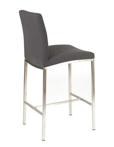 Adam Stool in Graphite - Modern Bar Stool for Kitchen Island, Breakfast Nook & Home Office - Durable Seating with Adjustable Height