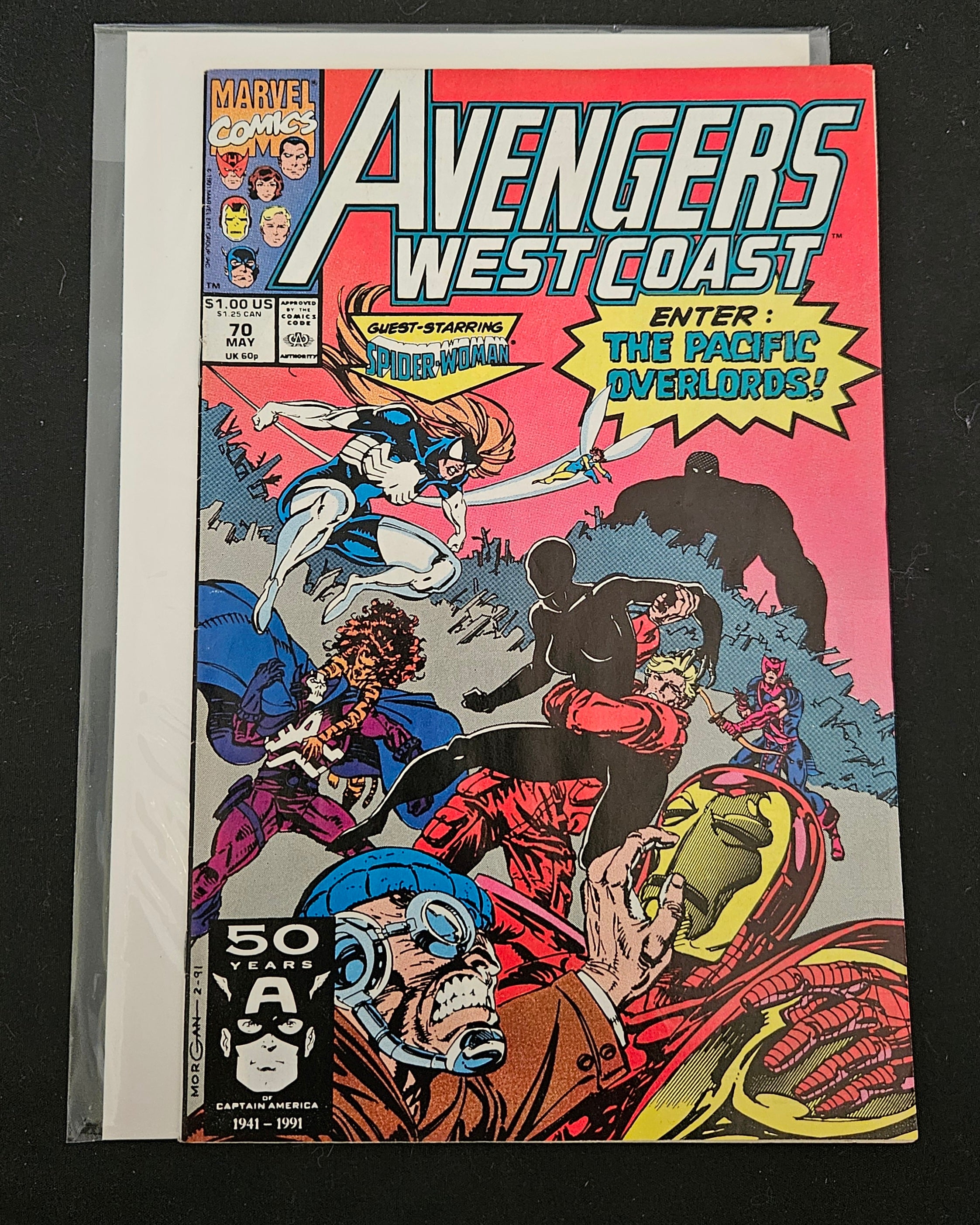 Marvel Comic Book Avengers West Coast #70 Near Mint (NM) 1991 Edition - Collectible Superhero Comic for Fans & Collectors | Perfect for Display, Gifts & Comic Book Collections