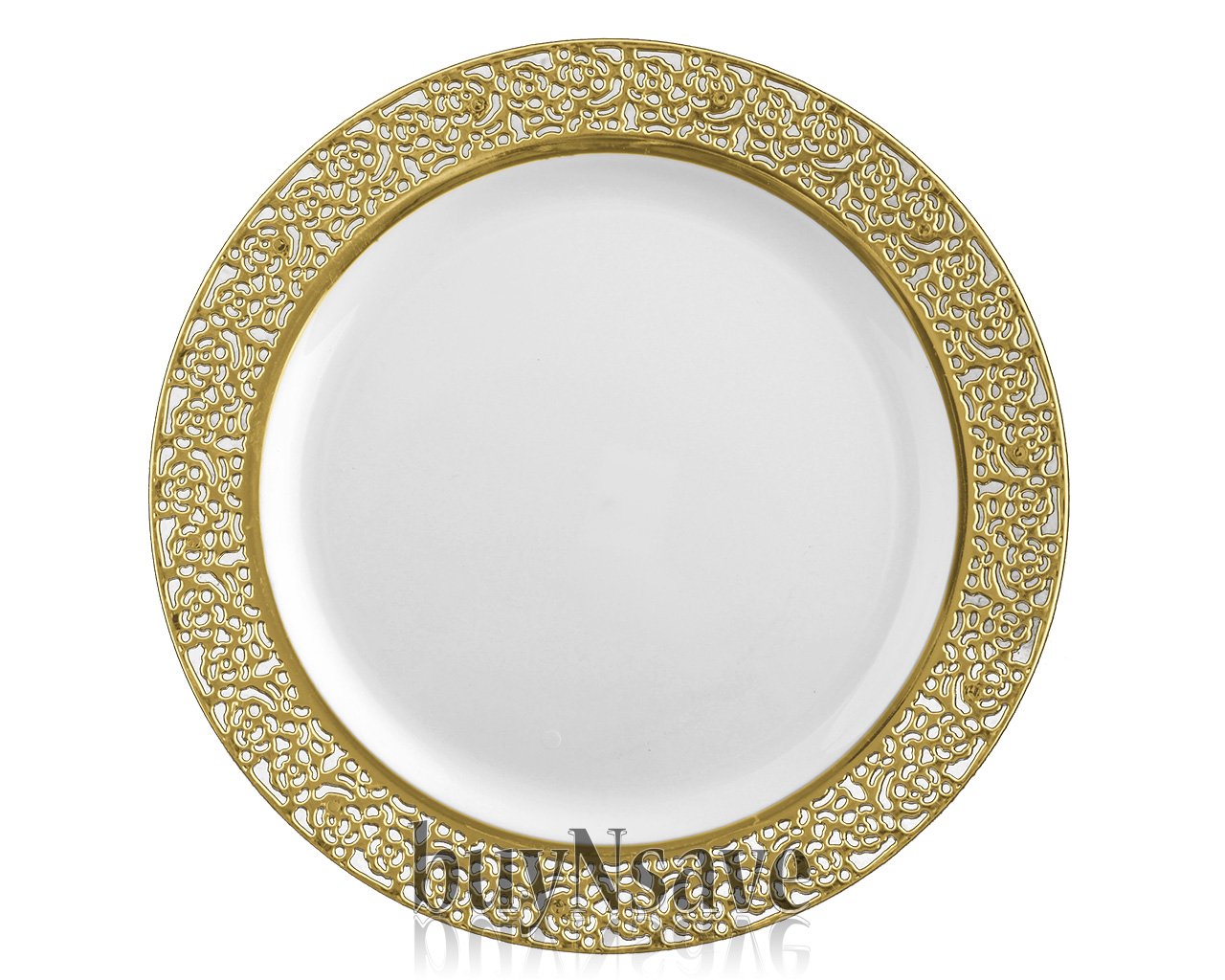 Elegant Wedding Party Disposable Plastic Plates Set - 60-Piece Dinnerware Kit with 10.25