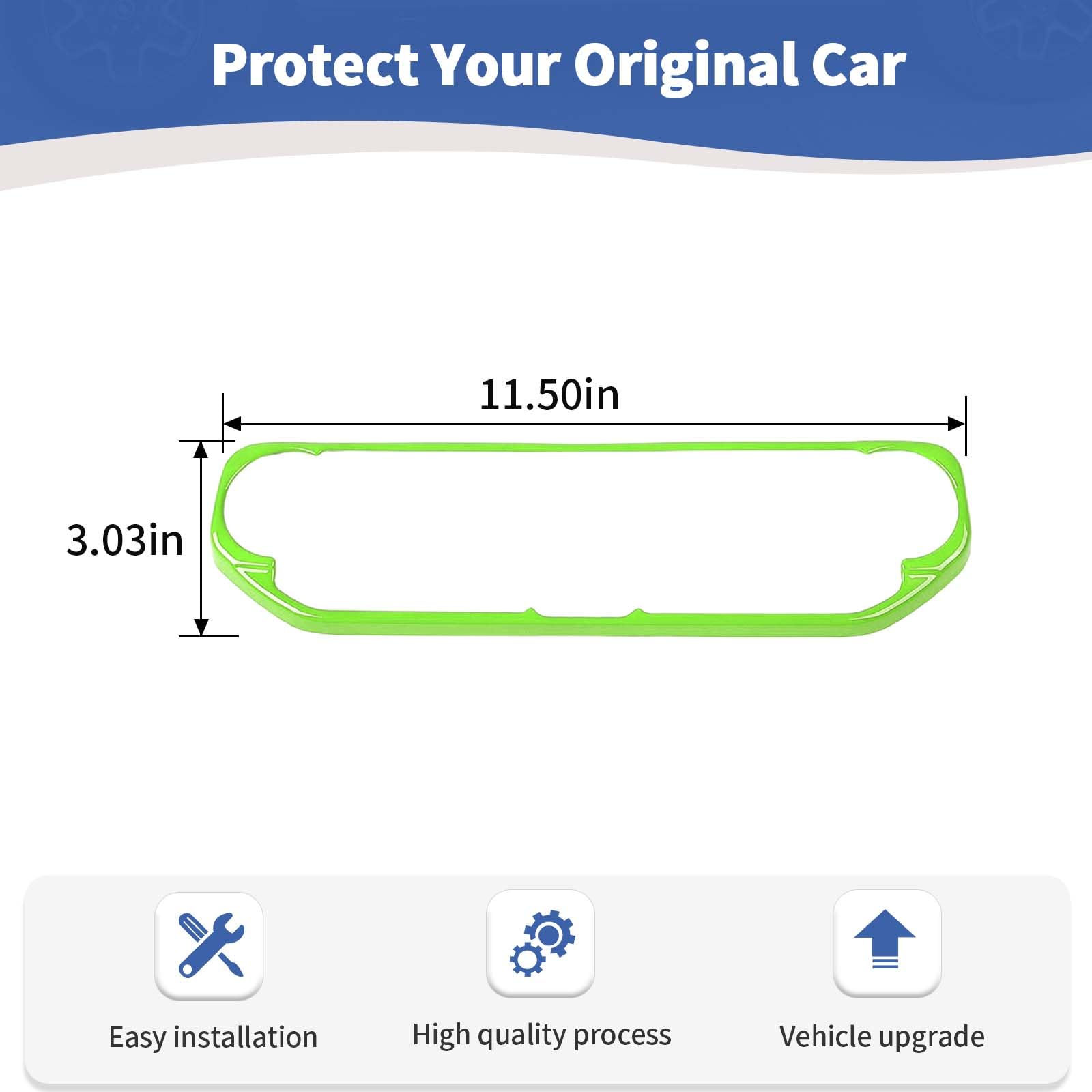 RT-TCZ Green AC Switch Cover Trim Frame for Jeep Wrangler JL/JLU & Gladiator JT (2018-2023) - Durable Dash Accessory for Interior Customization | Perfect for Off-Roading & Daily Driving